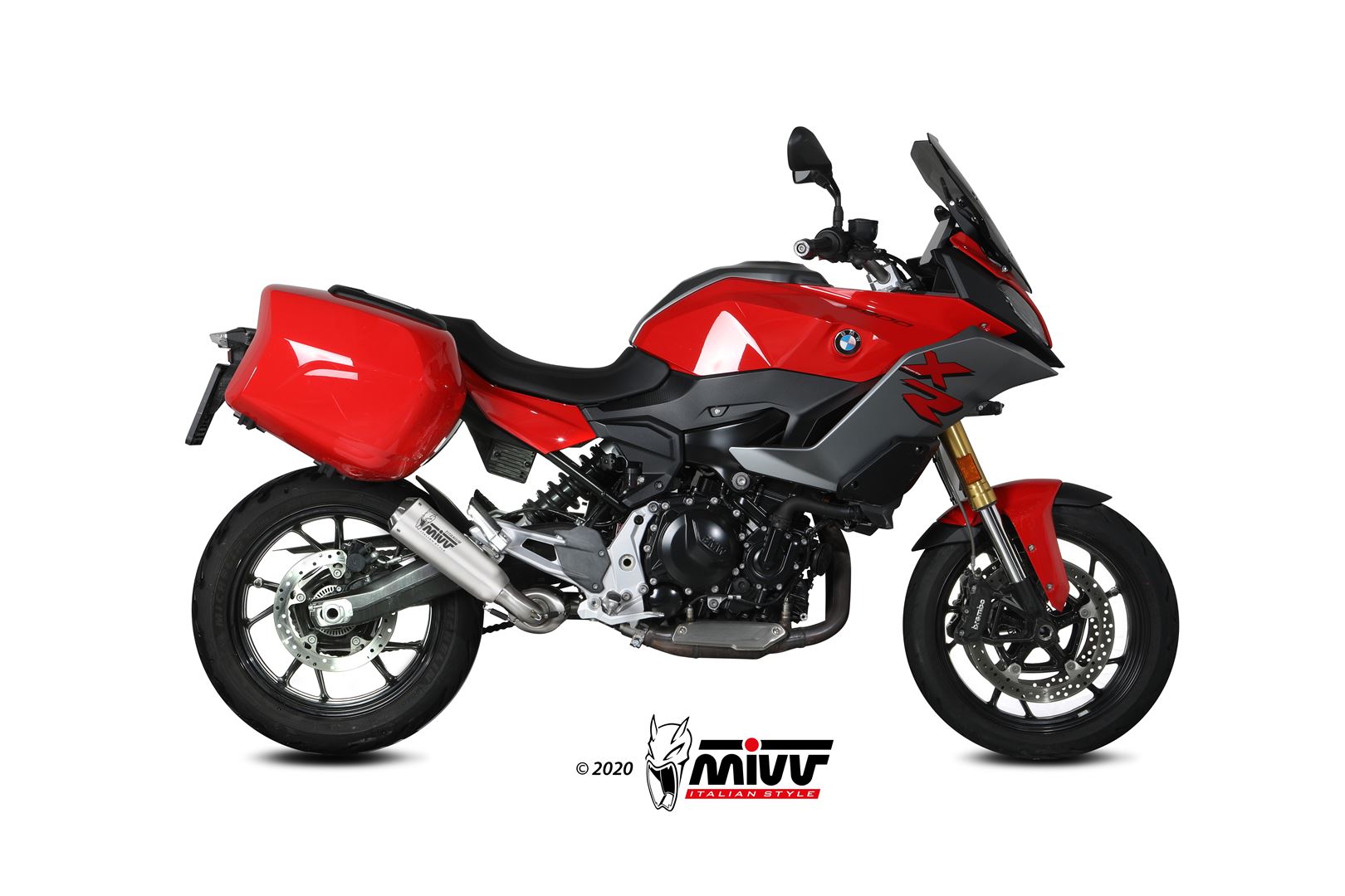 MIVV Slip-on, X-M1 Titan, Standard Exhaust For BMW F 900 XR 2020-2021 MIVV Slip-on, X-M1 Titan, Standard Exhaust For BMW F 900 XR 2020-2021