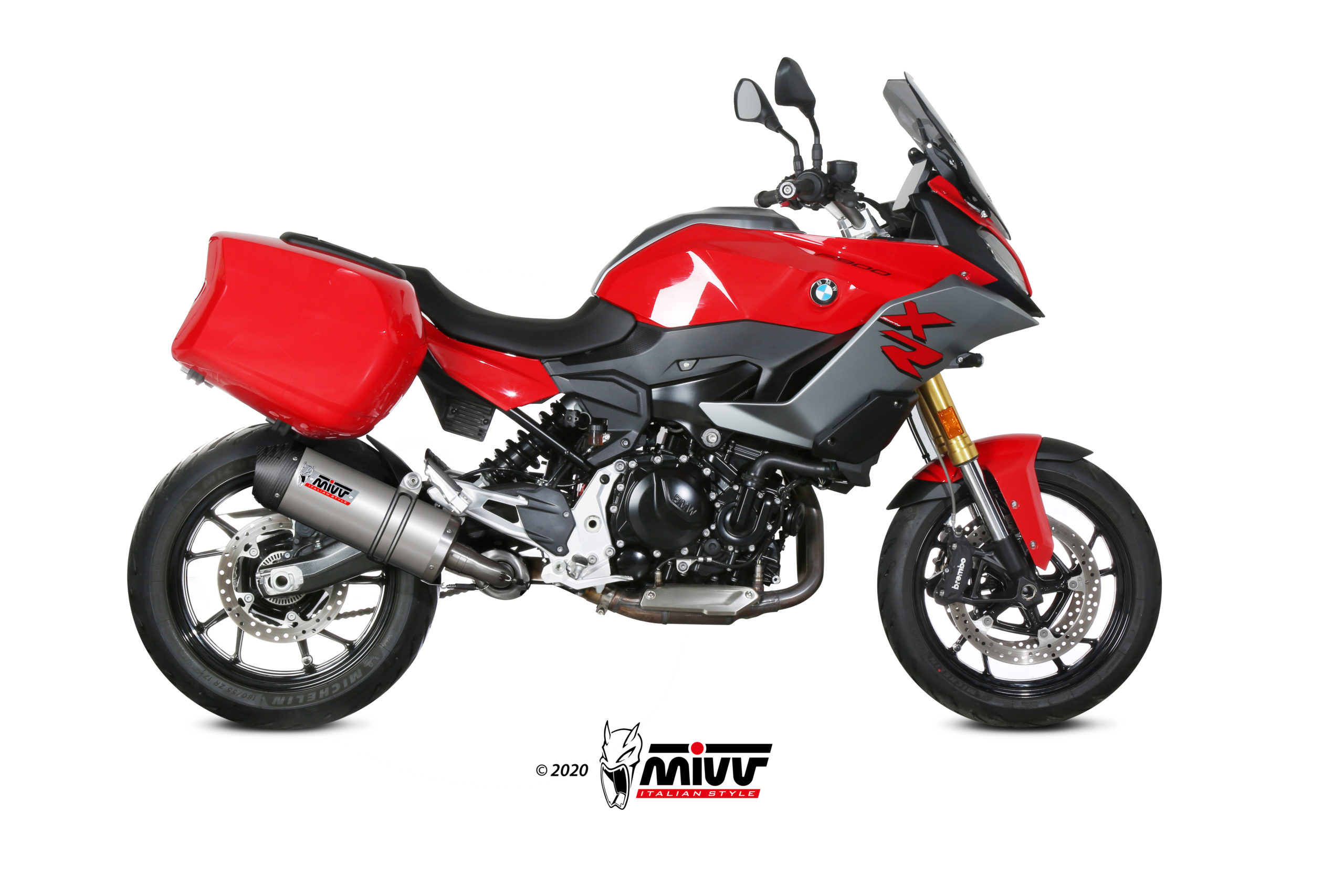 MIVV Slip-on, Oval Titan, Standard Exhaust For BMW F 900 XR 2020-2021 MIVV Slip-on, Oval Titan, Standard Exhaust For BMW F 900 XR 2020-2021
