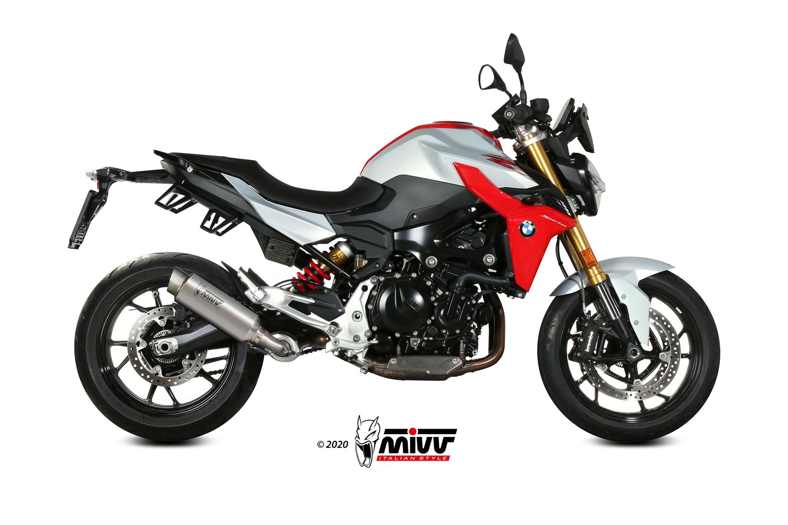 MIVV Slip-on, GPpro Titan, Standard Exhaust For BMW F 900 R 2020-2021 MIVV Slip-on, GPpro Titan, Standard Exhaust For BMW F 900 R 2020-2021