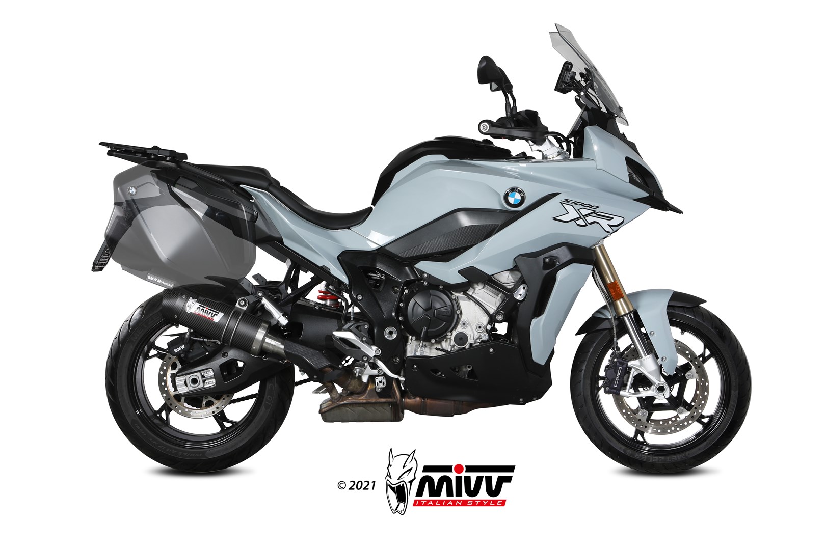 MIVV Slip-on, Oval Carbon, Standard Exhaust For BMW S 1000 XR 2020-2021 MIVV Slip-on, Oval Carbon, Standard Exhaust For BMW S 1000 XR 2020-2021