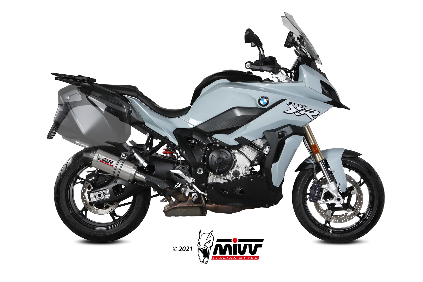 MIVV Slip-on, Oval Titan, Standard Exhaust For BMW S 1000 XR 2020-2021 MIVV Slip-on, Oval Titan, Standard Exhaust For BMW S 1000 XR 2020-2021
