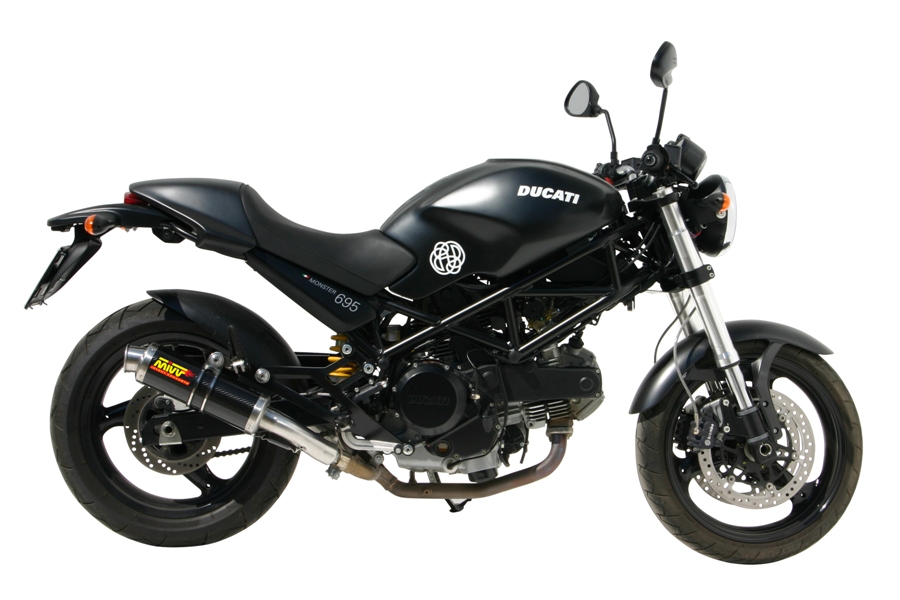 MIVV 2 Slip-on, GP Carbon, Standard Exhaust For Ducati Monster 695 2006-2008 MIVV 2 Slip-on, GP Carbon, Standard Exhaust For Ducati Monster 695 2006-2008