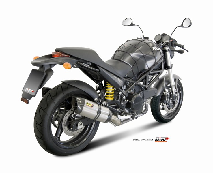 MIVV 2 Slip on Suono Stainless Steel Standard Exhaust For Ducati Monster 695 2006 2008