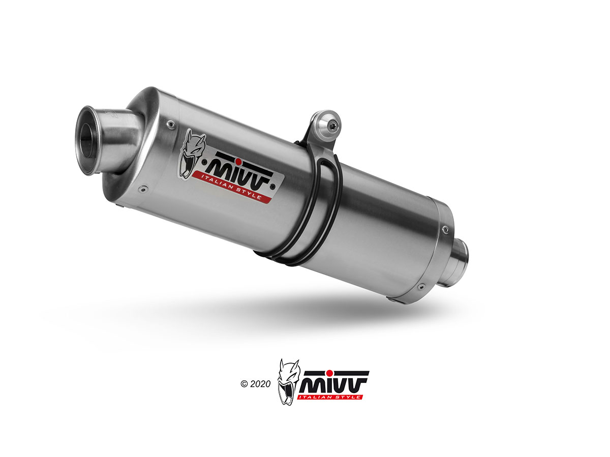 MIVV 2 Slip-on, Oval Stainless Steel, Standard Exhaust For Ducati Monster 695 2006-2008 MIVV 2 Slip-on, Oval Stainless Steel, Standard Exhaust For Ducati Monster 695 2006-2008