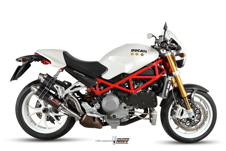 MIVV 2 Slip-on, GP Carbon, Standard Exhaust For Ducati Monster S4Rs 2006-2008 MIVV 2 Slip-on, GP Carbon, Standard Exhaust For Ducati Monster S4Rs 2006-2008