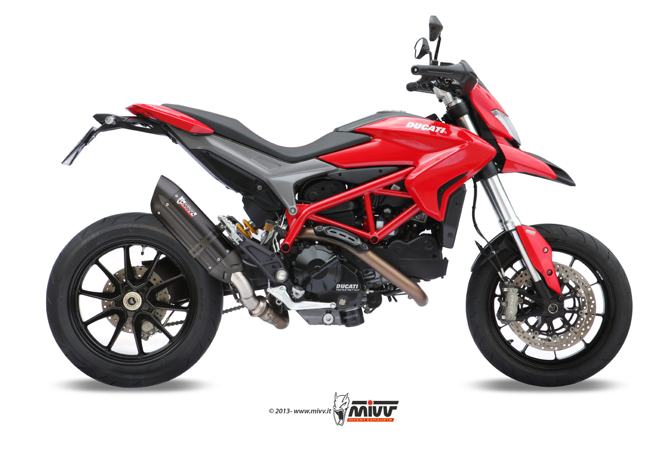 MIVV Slip-on, Suono Black, Standard Exhaust For Ducati Hypermotard 821/Hyperstrada 821 2013-2015 MIVV Slip-on, Suono Black, Standard Exhaust For Ducati Hypermotard 821/Hyperstrada 821 2013-2015