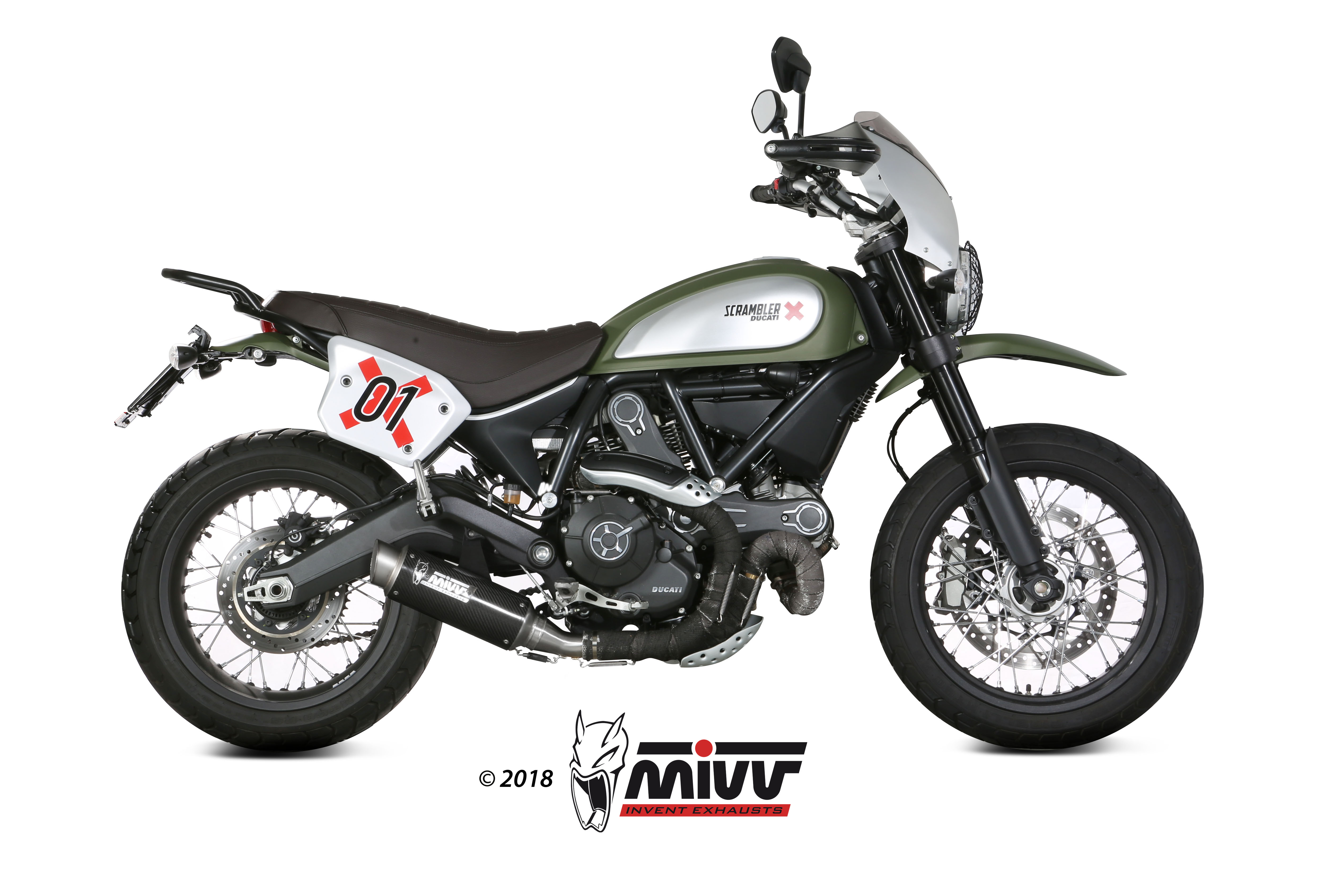 MIVV Slip-on, GPpro Carbon, Standard Exhaust For Ducati Scrambler 800 2015-2020 MIVV Slip-on, GPpro Carbon, Standard Exhaust For Ducati Scrambler 800 2015-2020