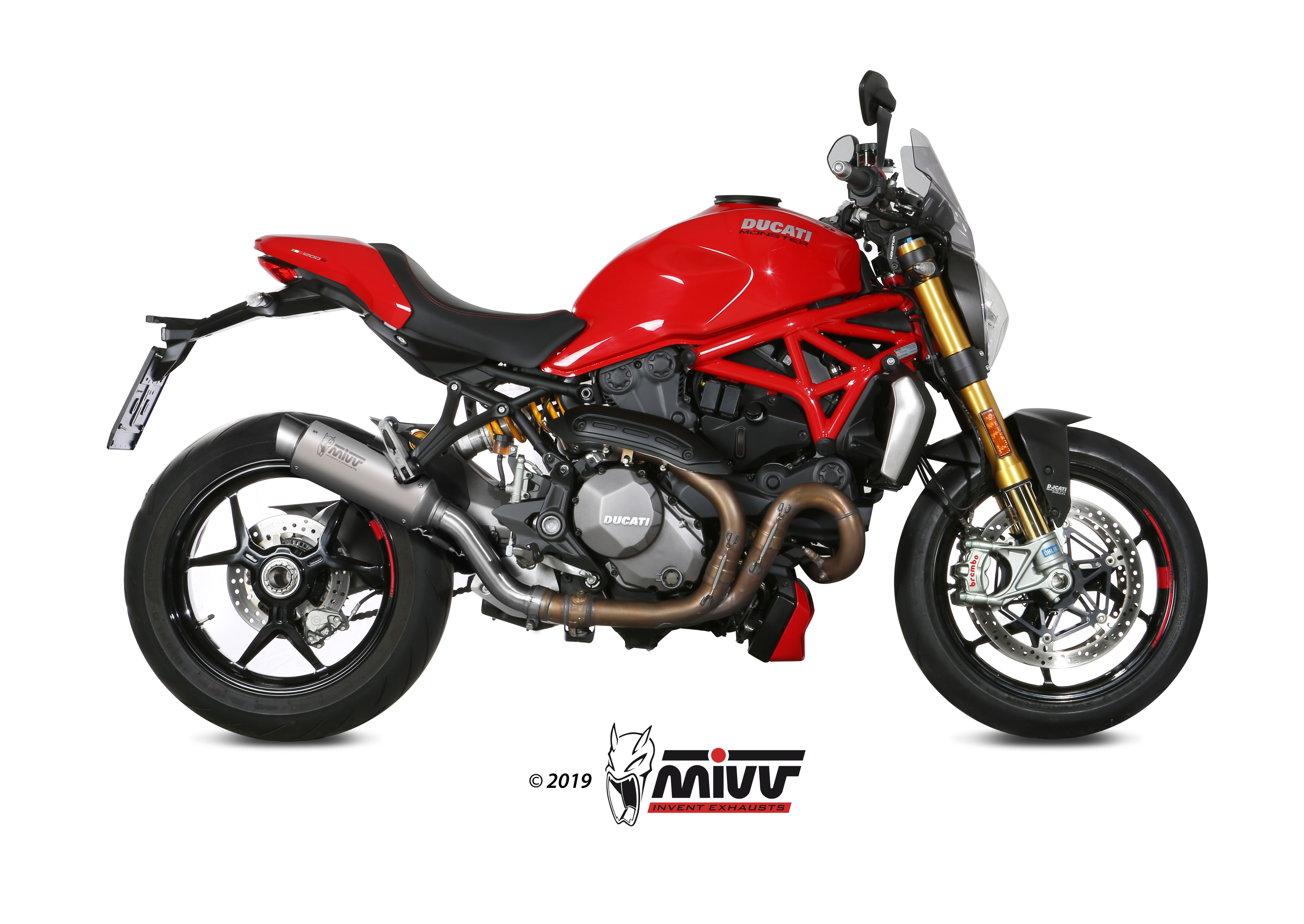 MIVV Slip-on, GPpro Titan, Standard Exhaust For Ducati Monster 821 18-20, Monster 1200 17-21 MIVV Slip-on, GPpro Titan, Standard Exhaust For Ducati Monster 821 18-20, Monster 1200 17-21