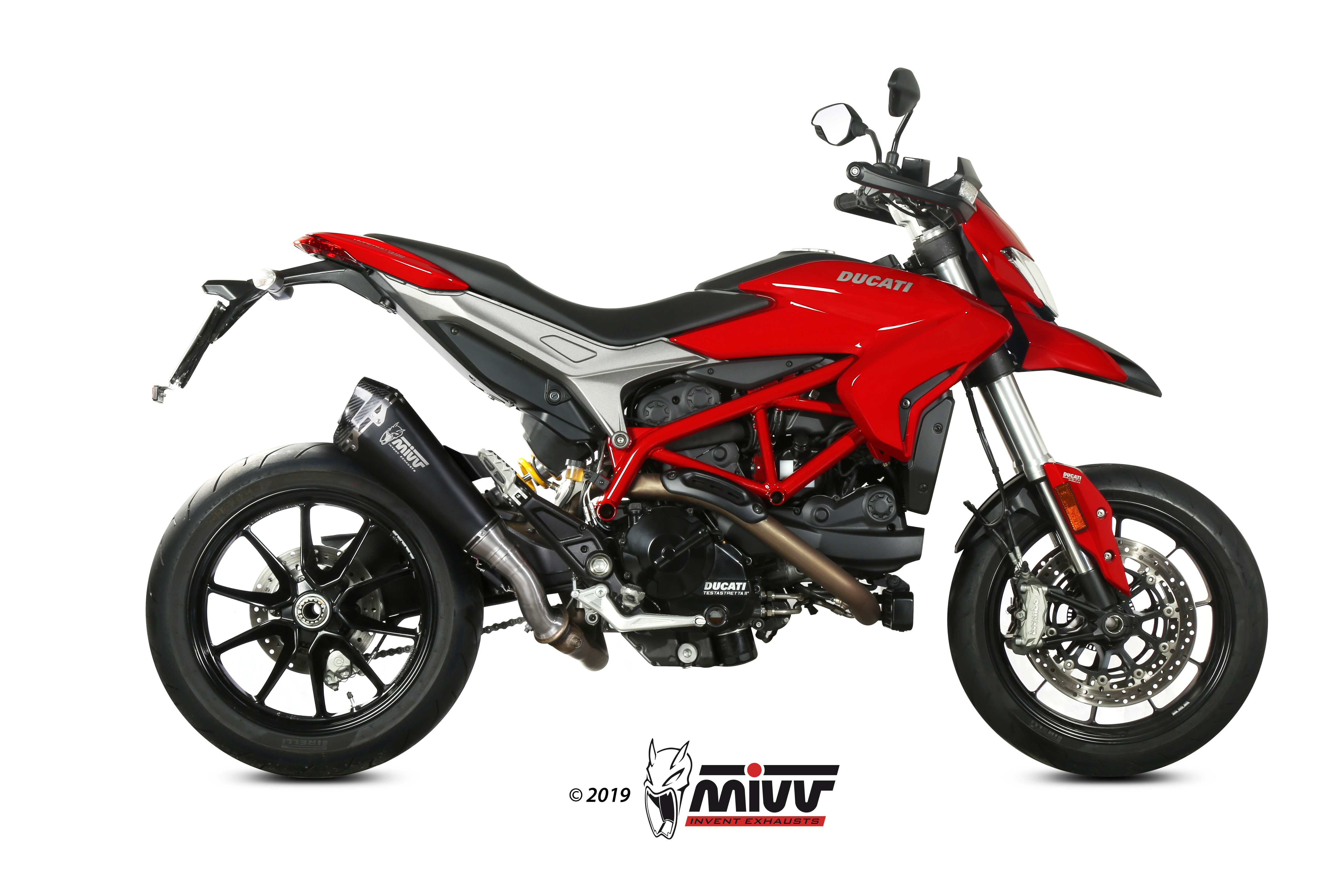 MIVV Slip-on, Delta Race Black, Standard Exhaust For Ducati Hypermotard 939 2016-2018 MIVV Slip-on, Delta Race Black, Standard Exhaust For Ducati Hypermotard 939 2016-2018