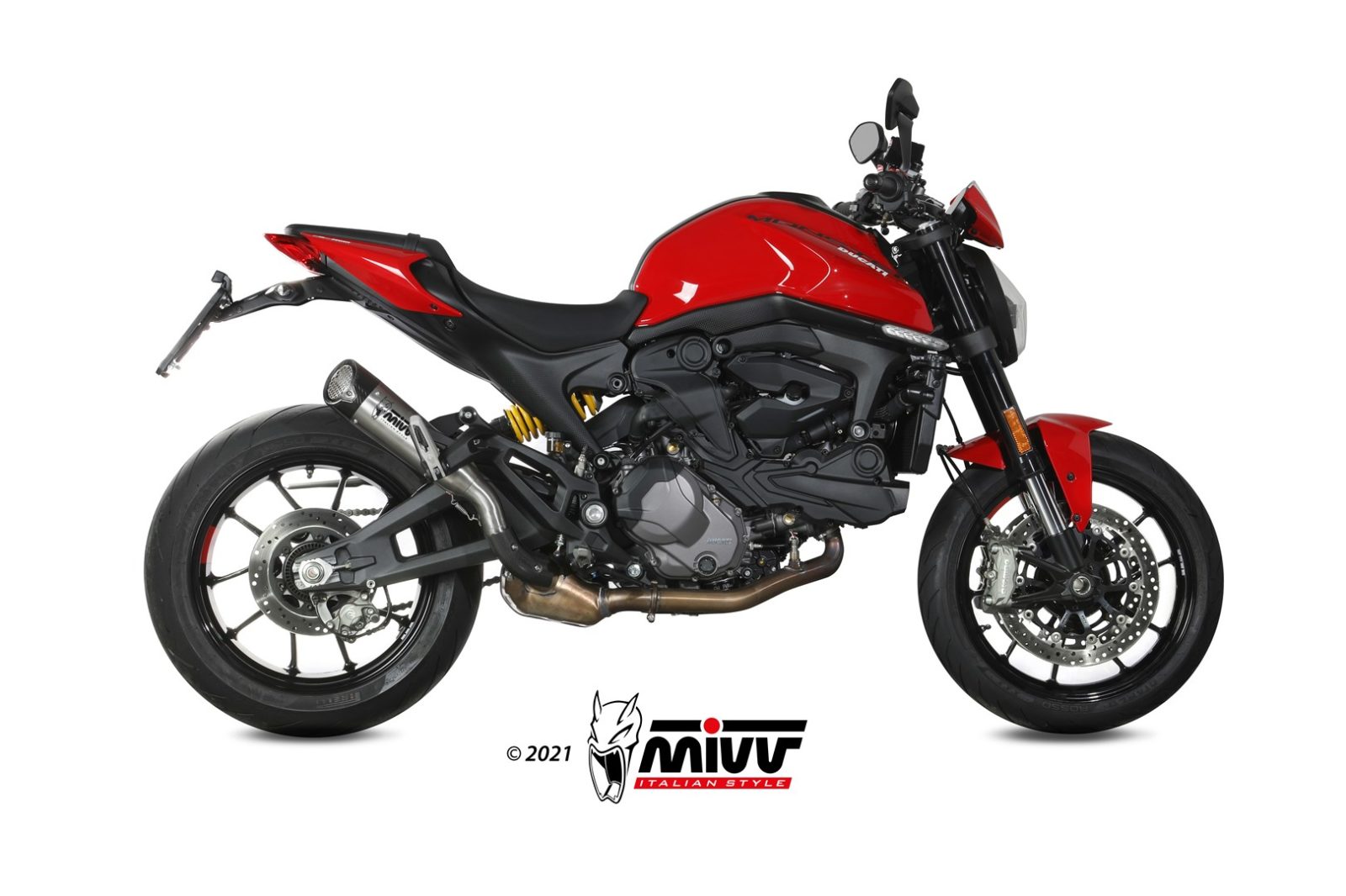 MIVV Slip-on, X-M5 Titanium, Standard Exhaust For Ducati Monster 937 / Monster 937 + MIVV Slip-on, X-M5 Titanium, Standard Exhaust For Ducati Monster 937 / Monster 937 +