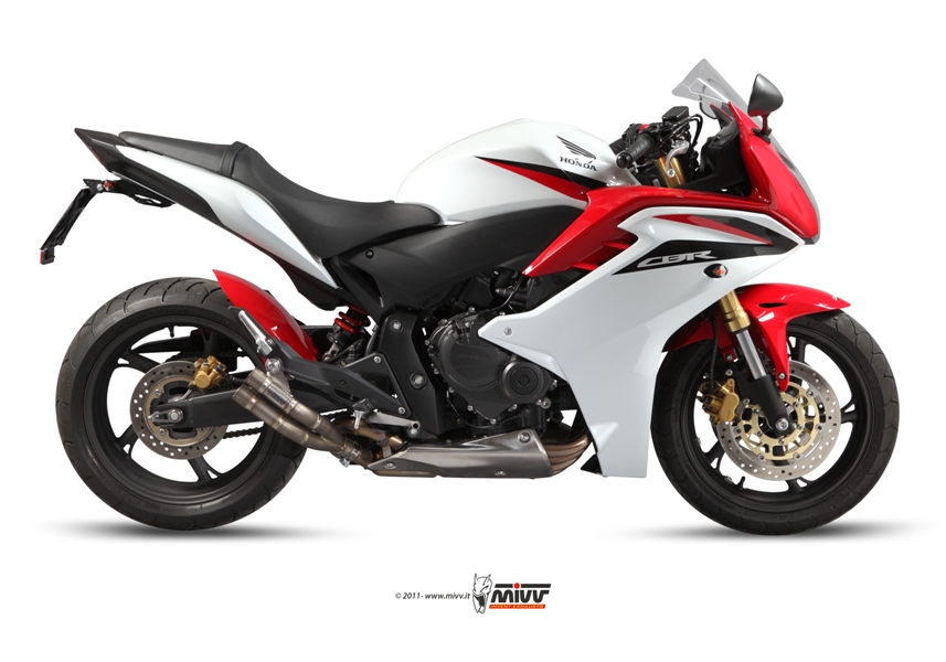 MIVV Slip On Double Gun Full Titanium Standard Exhaust For Honda CBR 600 F 11 13