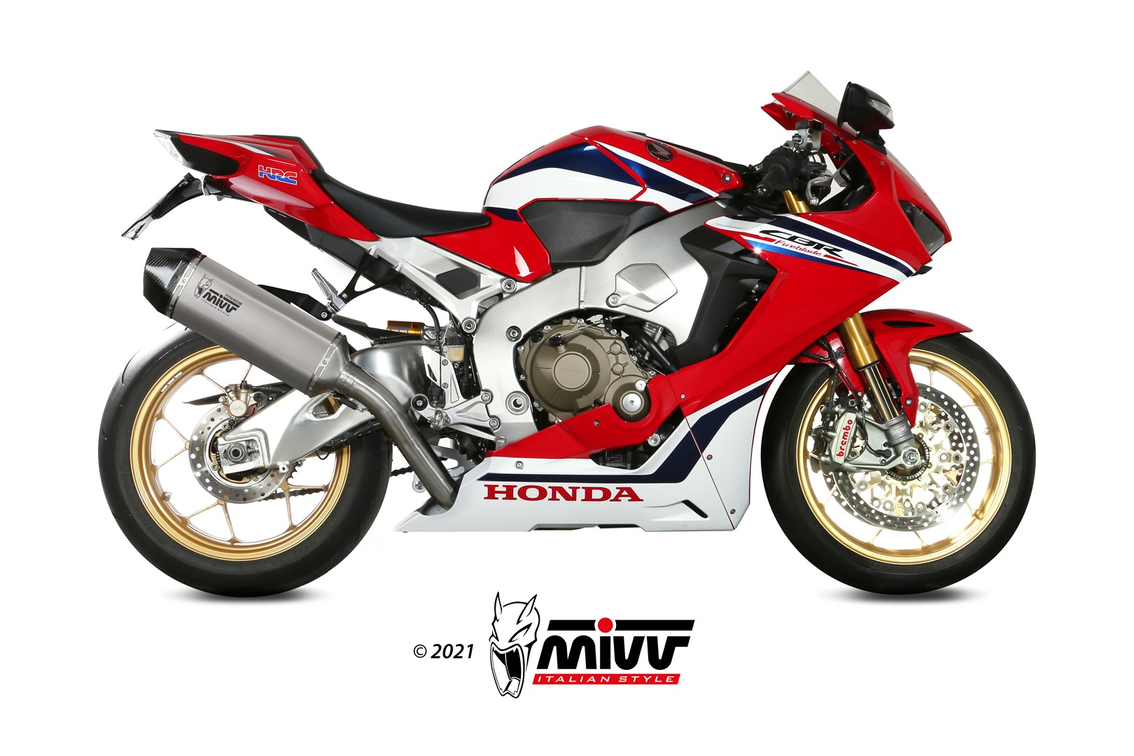 MIVV Slip-on, Speed Edge Titan, Standard Exhaust For Honda CBR1000RR 2017-2019 MIVV Slip-on, Speed Edge Titan, Standard Exhaust For Honda CBR1000RR 2017-2019