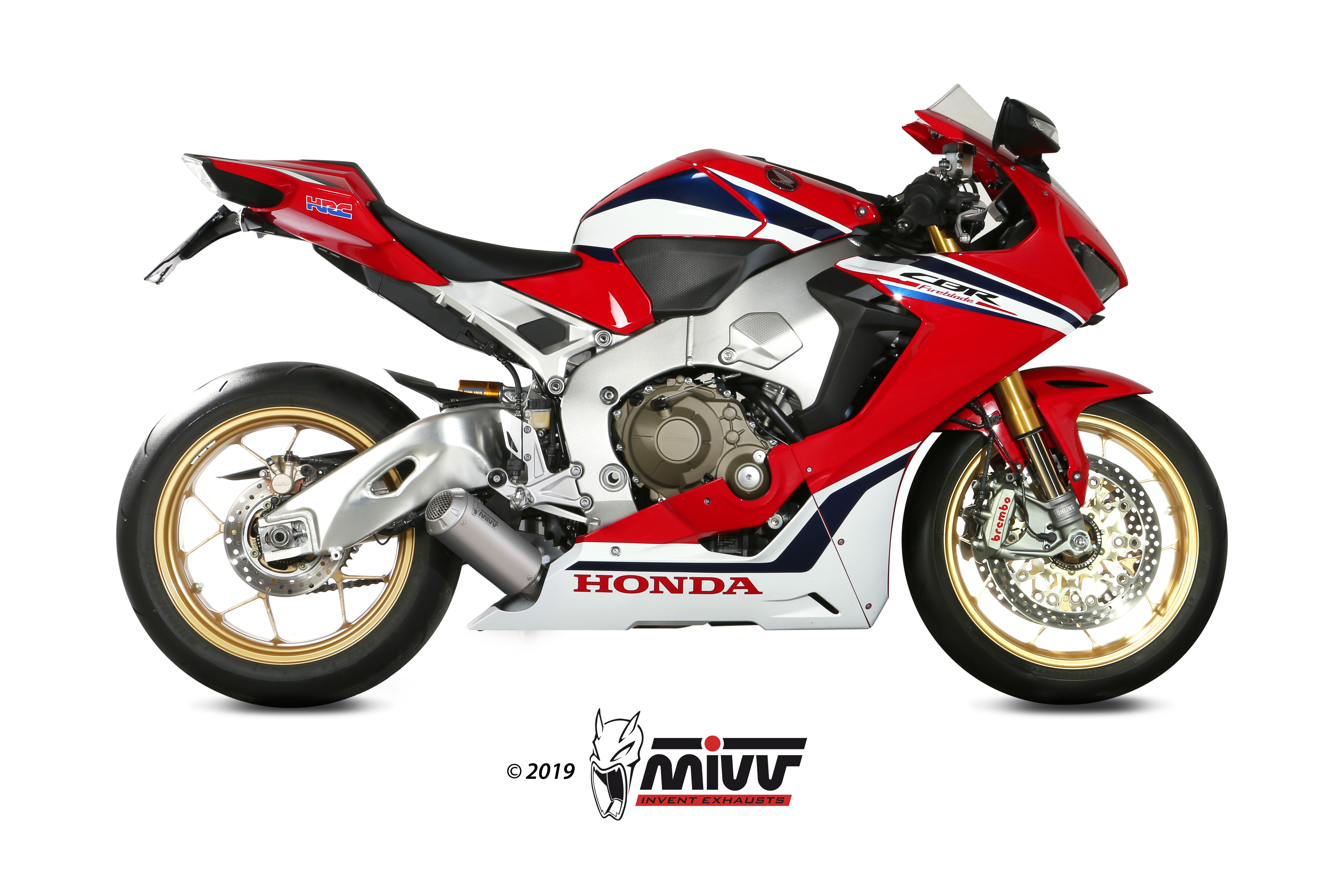 MIVV Slip-on, MK3 Stainless Steel Basso/low down, Standard Exhaust For Honda CBR1000RR 2017-2019 MIVV Slip-on, MK3 Stainless Steel Basso/low down, Standard Exhaust For Honda CBR1000RR 2017-2019