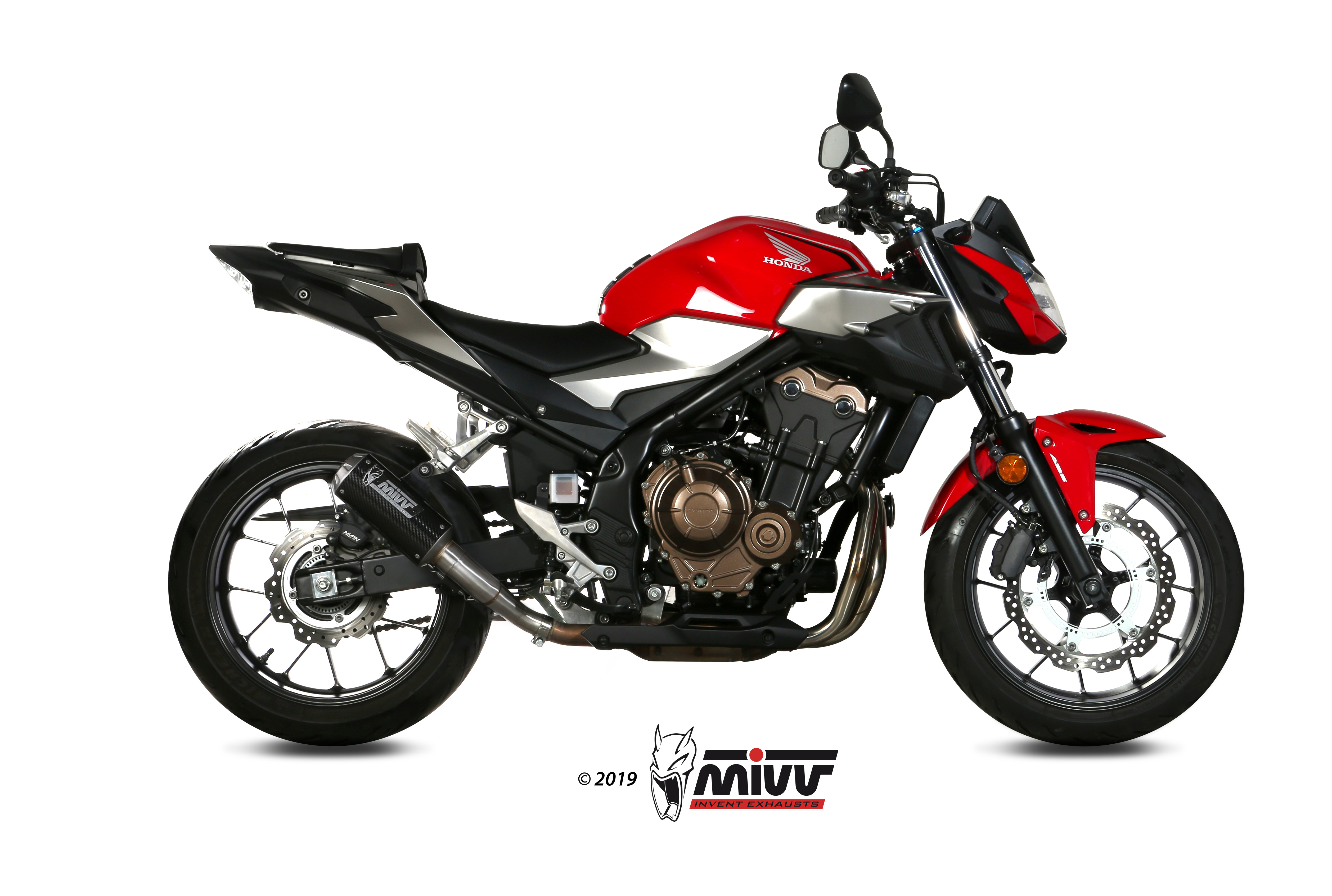 MIVV Slip-on, MK3 Carbon, Standard Exhaust For Honda CB 500F 2019-2021 MIVV Slip-on, MK3 Carbon, Standard Exhaust For Honda CB 500F 2019-2021