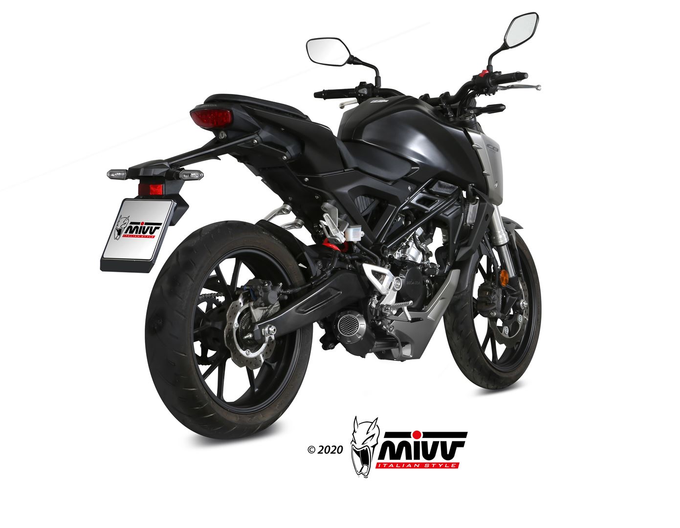 MIVV Full System 1x1 GPpro Black Standard Exhaust For Honda CB 125R 2018 2020