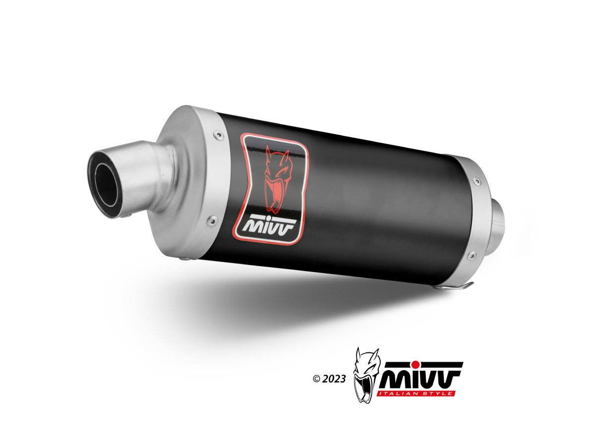 MIVV Slip-on, Dakar Black Stainless Steel, Standard Exhaust For Honda CRF1100L Africa Twin 2020-2023 MIVV Slip-on, Dakar Black Stainless Steel, Standard Exhaust For Honda CRF1100L Africa Twin 2020-2023