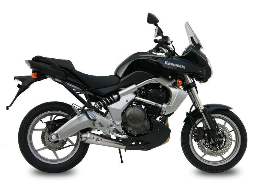 MIVV Slip-on, X-cone Stainless Steel, Standard Exhaust For Kawasaki ER-6N / F 05-11, Versys 650 06-14 MIVV Slip-on, X-cone Stainless Steel, Standard Exhaust For Kawasaki ER-6N / F 05-11, Versys 650 06-14