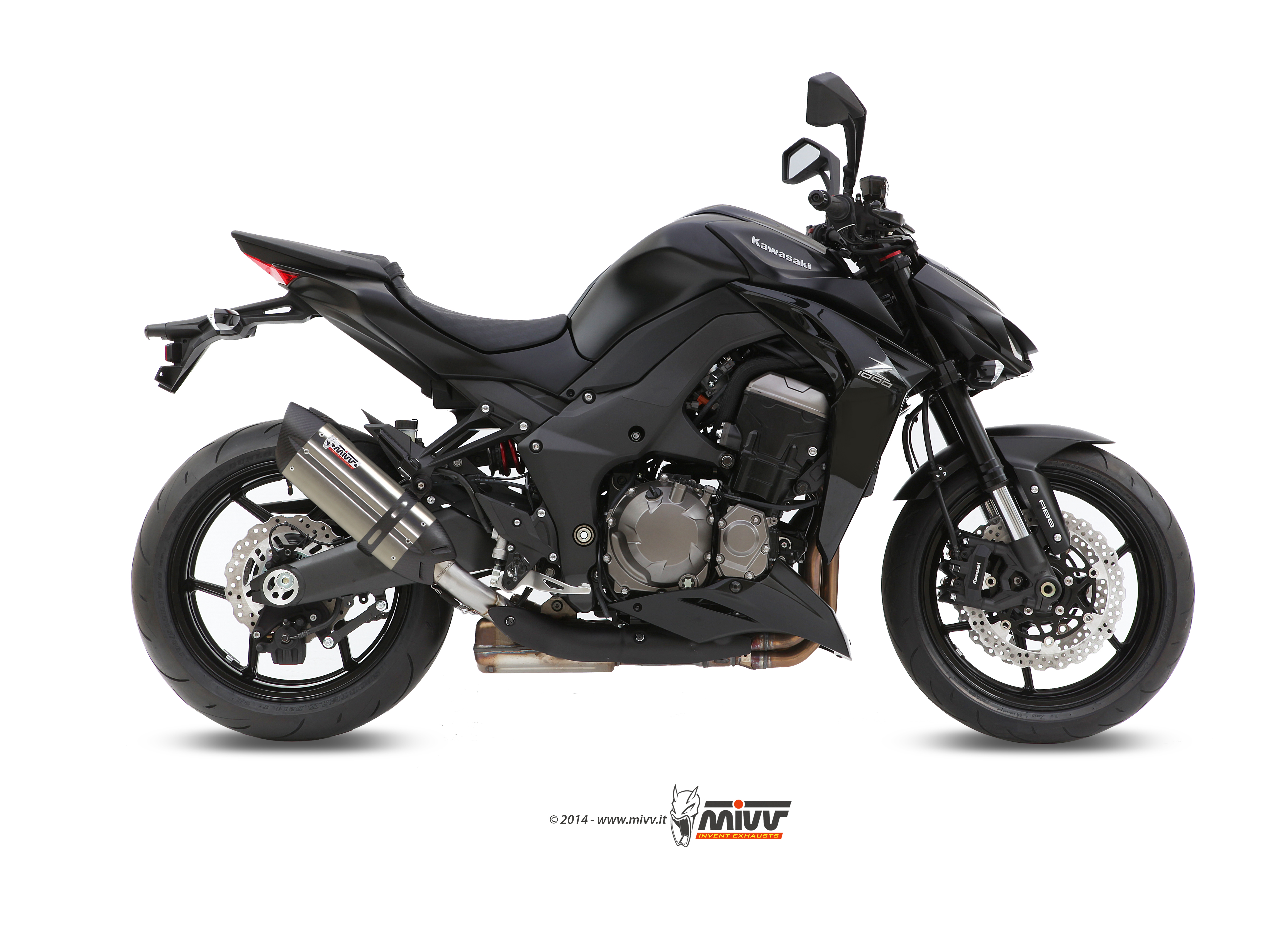 MIVV 2 Slip on Suono Stainless Steel Standard Exhaust For Kawasaki Z1000 Z1000 R Edition 2014