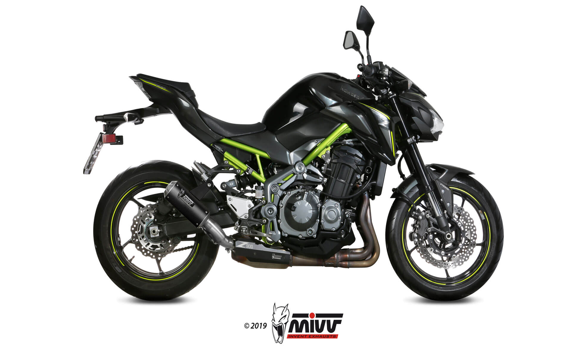 MIVV Slip-on, MK3 Carbon, Standard Exhaust For Kawasaki Z900 17-19, Z900 A2 (35 KW / 70 KW) 17-22 MIVV Slip-on, MK3 Carbon, Standard Exhaust For Kawasaki Z900 17-19, Z900 A2 (35 KW / 70 KW) 17-22