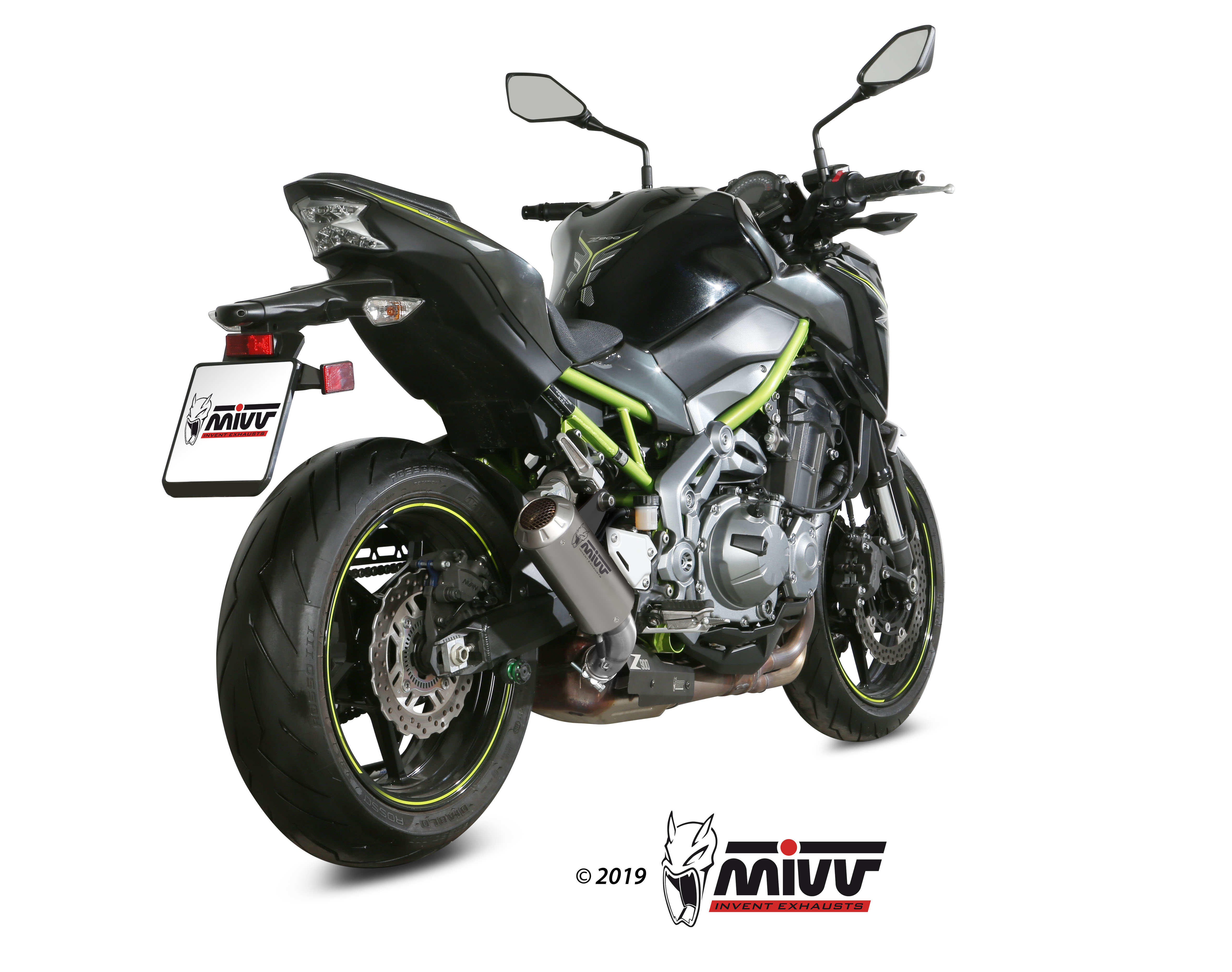 MIVV Slipon, MK3 Stainless Steel, Standard Exhaust For Kawasaki Z900
