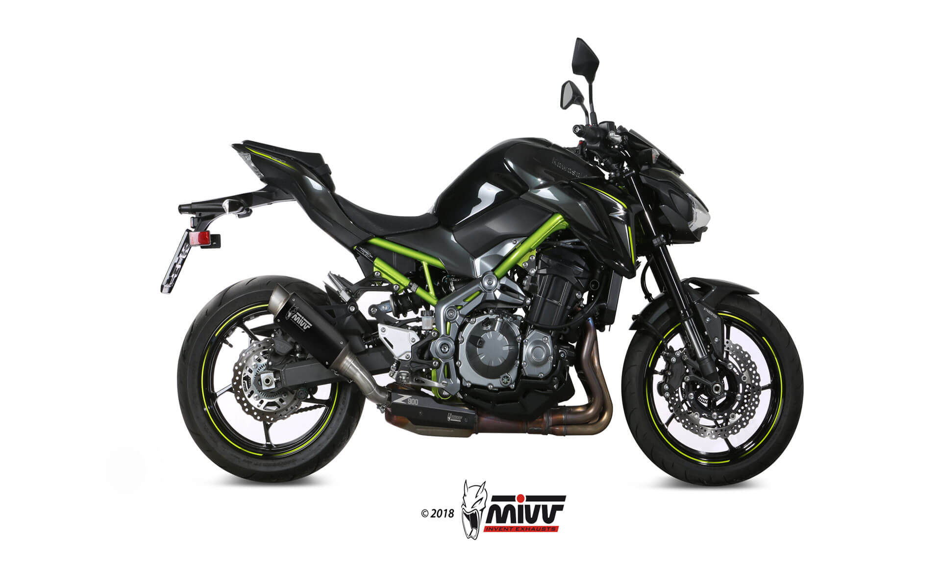 MIVV Slip-on, Gppro Black, Standard Exhaust For Kawasaki Z900 17-19, Z900 A2 (35 KW / 70 KW) 17-22 MIVV Slip-on, Gppro Black, Standard Exhaust For Kawasaki Z900 17-19, Z900 A2 (35 KW / 70 KW) 17-22