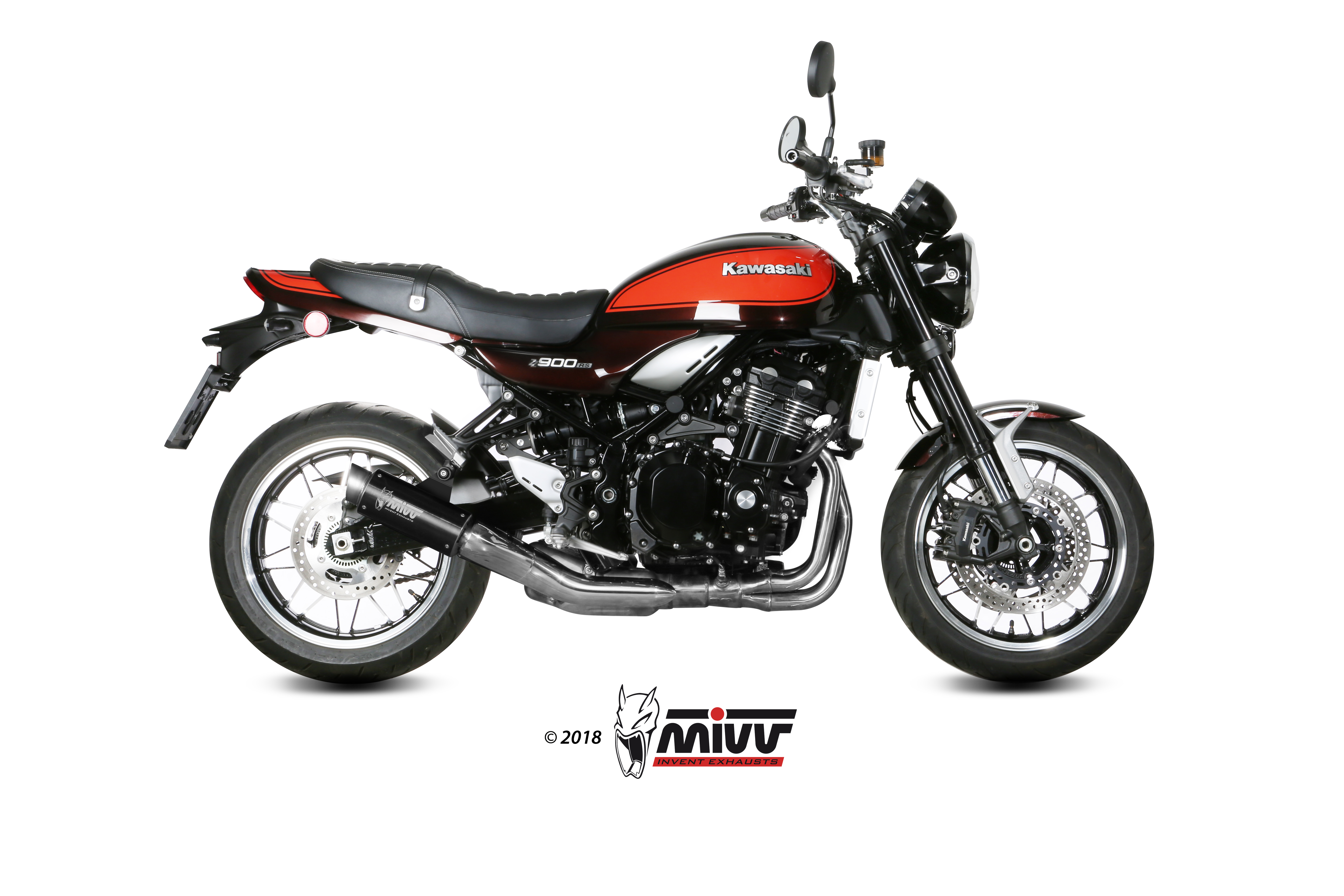 MIVV Slip-on, GPpro Black, Standard Exhaust For Kawasaki Z900 RS 2018-2022 MIVV Slip-on, GPpro Black, Standard Exhaust For Kawasaki Z900 RS 2018-2022