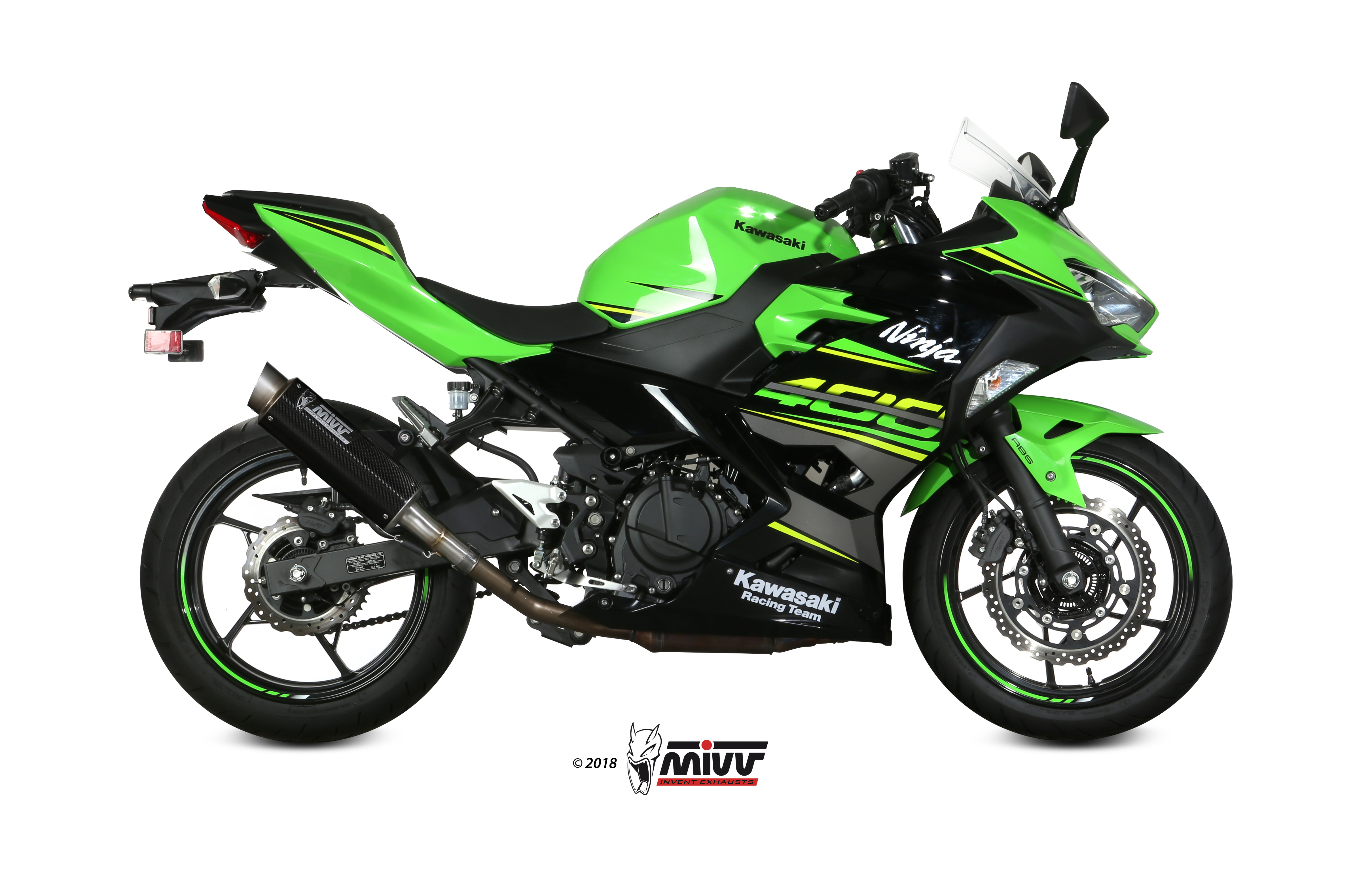 MIVV Slip-on, GPpro Carbon, Standard Exhaust For Kawasaki Ninja 400 18-20, Z400 19-20 MIVV Slip-on, GPpro Carbon, Standard Exhaust For Kawasaki Ninja 400 18-20, Z400 19-20