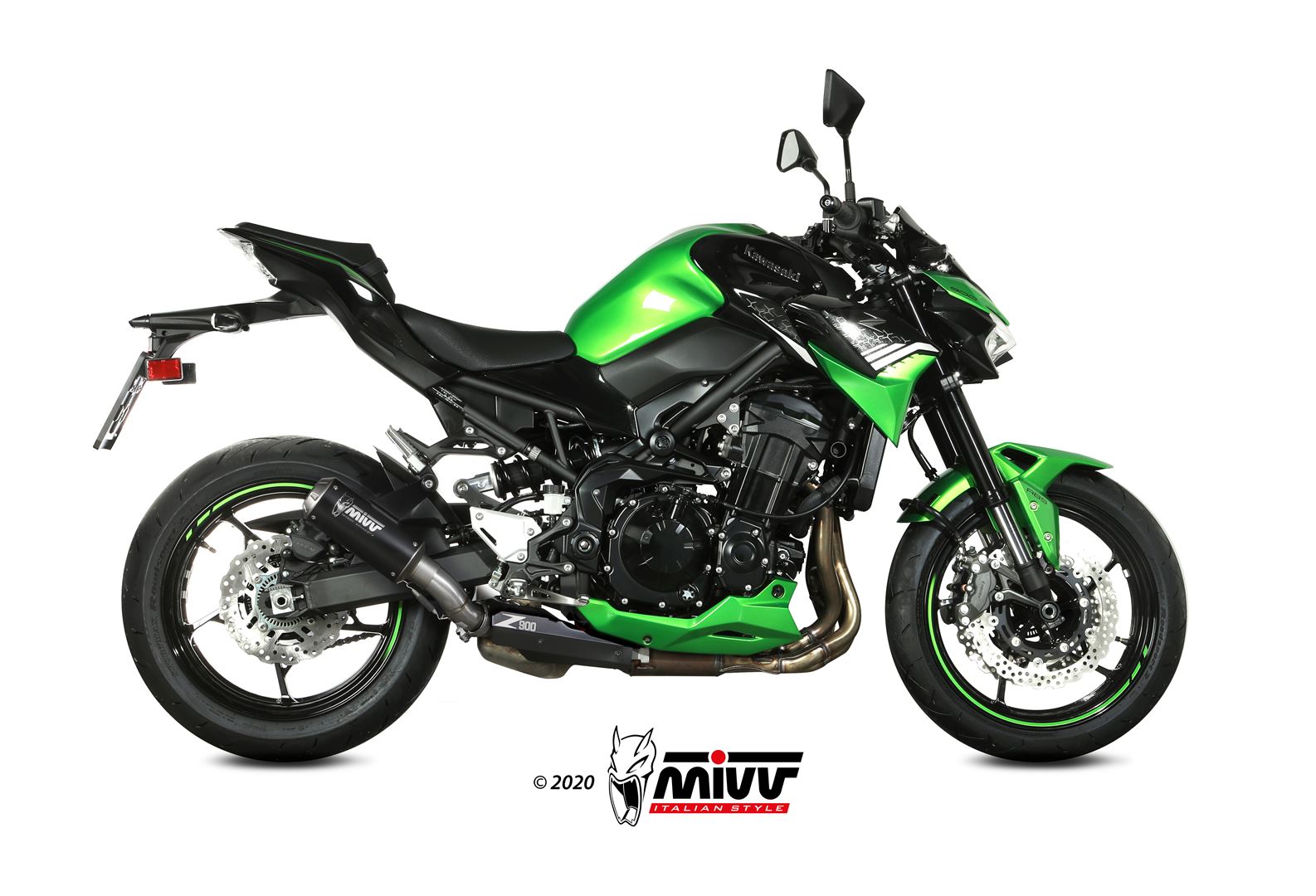 MIVV Slip-on, MK3 Black, Standard Exhaust For Kawasaki Z900 2020-2022 MIVV Slip-on, MK3 Black, Standard Exhaust For Kawasaki Z900 2020-2022