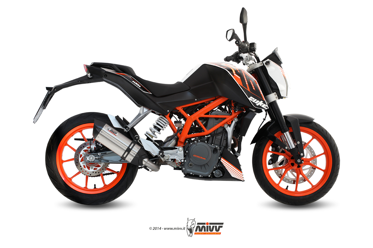 MIVV Full System 1x1, Suono Stainless Steel, Standard Exhaust For KTM 390 Duke 2013-2016 MIVV Full System 1x1, Suono Stainless Steel, Standard Exhaust For KTM 390 Duke 2013-2016