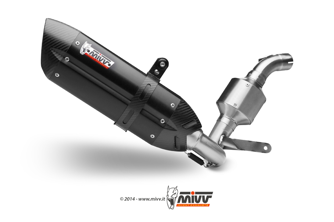 MIVV Full System 1x1, Suono Black, Standard Exhaust For KTM 390 Duke 2013-2016 MIVV Full System 1x1, Suono Black, Standard Exhaust For KTM 390 Duke 2013-2016
