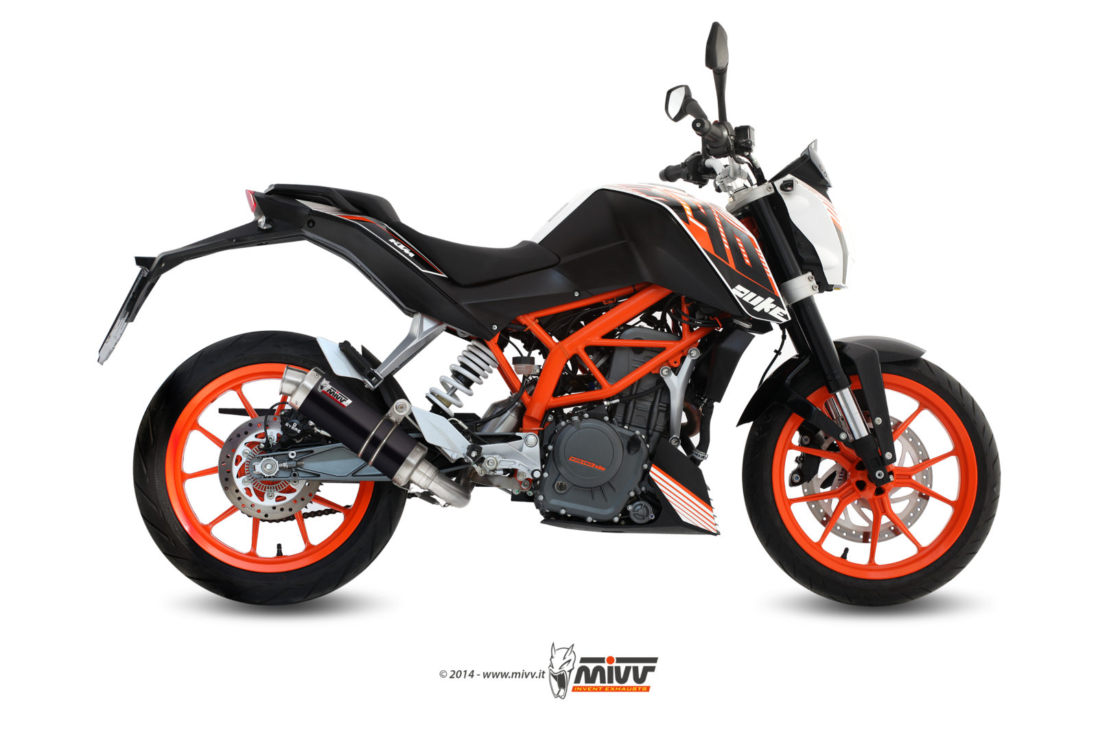MIVV Full System 1x1, GP Black, Standard Exhaust For KTM 390 Duke 2013-2016 MIVV Full System 1x1, GP Black, Standard Exhaust For KTM 390 Duke 2013-2016