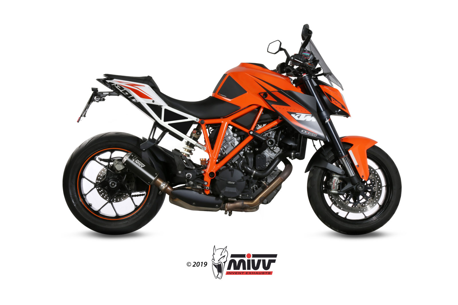 MIVV Slip-on, MK3 Black, Standard Exhaust For KTM 1290 Superduke 2014-2019 MIVV Slip-on, MK3 Black, Standard Exhaust For KTM 1290 Superduke 2014-2019