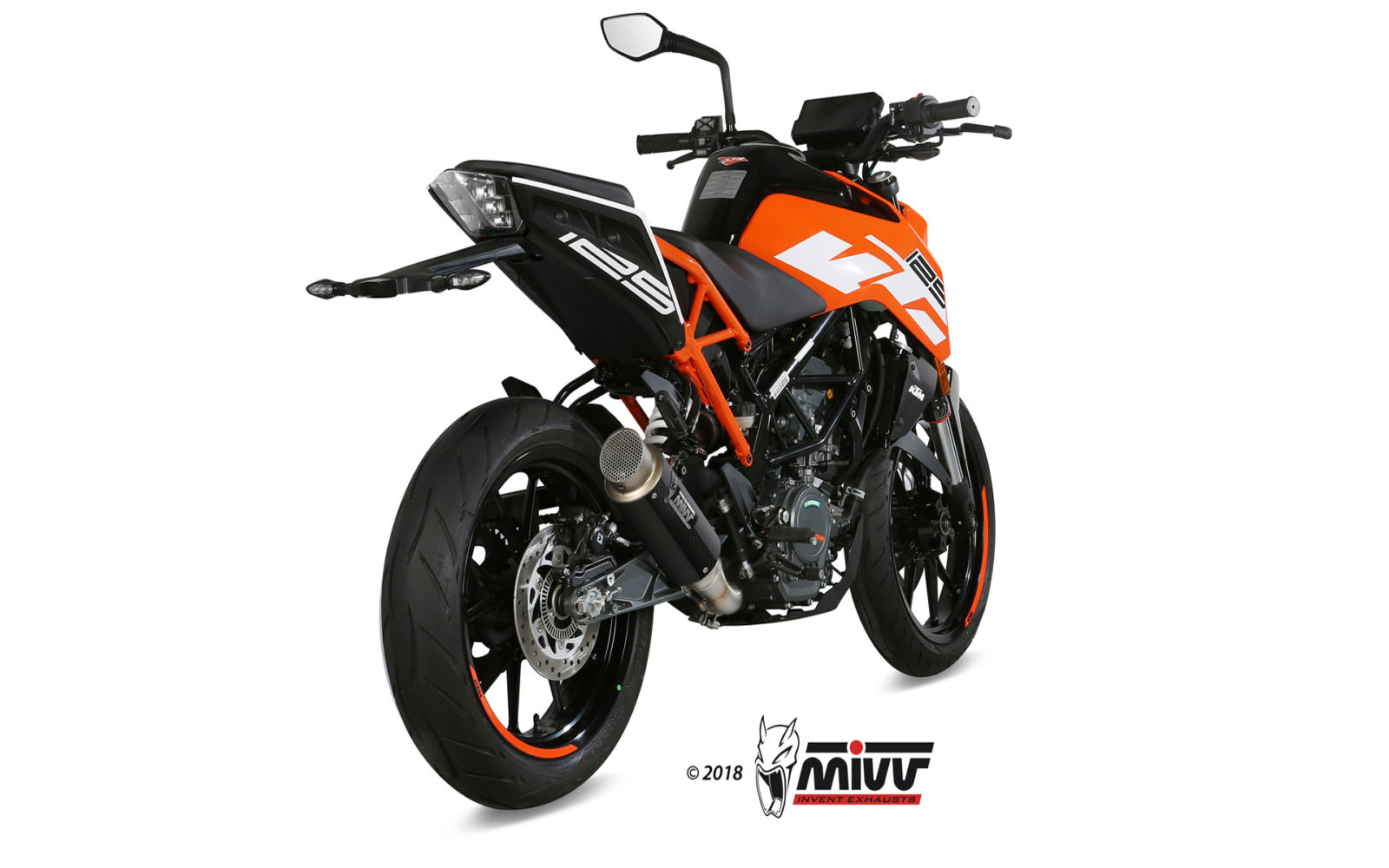 MIVV Slip-on, GPpro Carbon, Standard Exhaust For KTM 125 Duke/390 