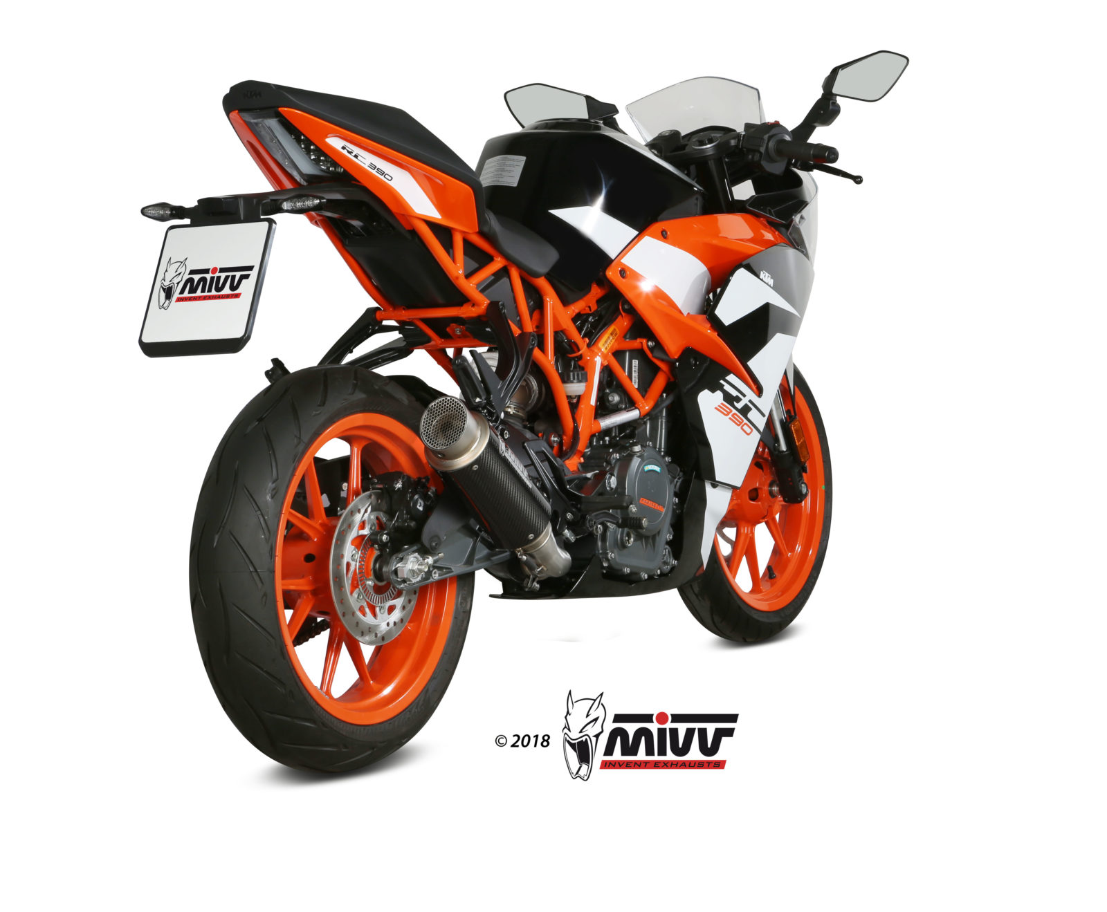 MIVV Slip-on, GPpro Carbon, Standard Exhaust For KTM 125 Duke/390 