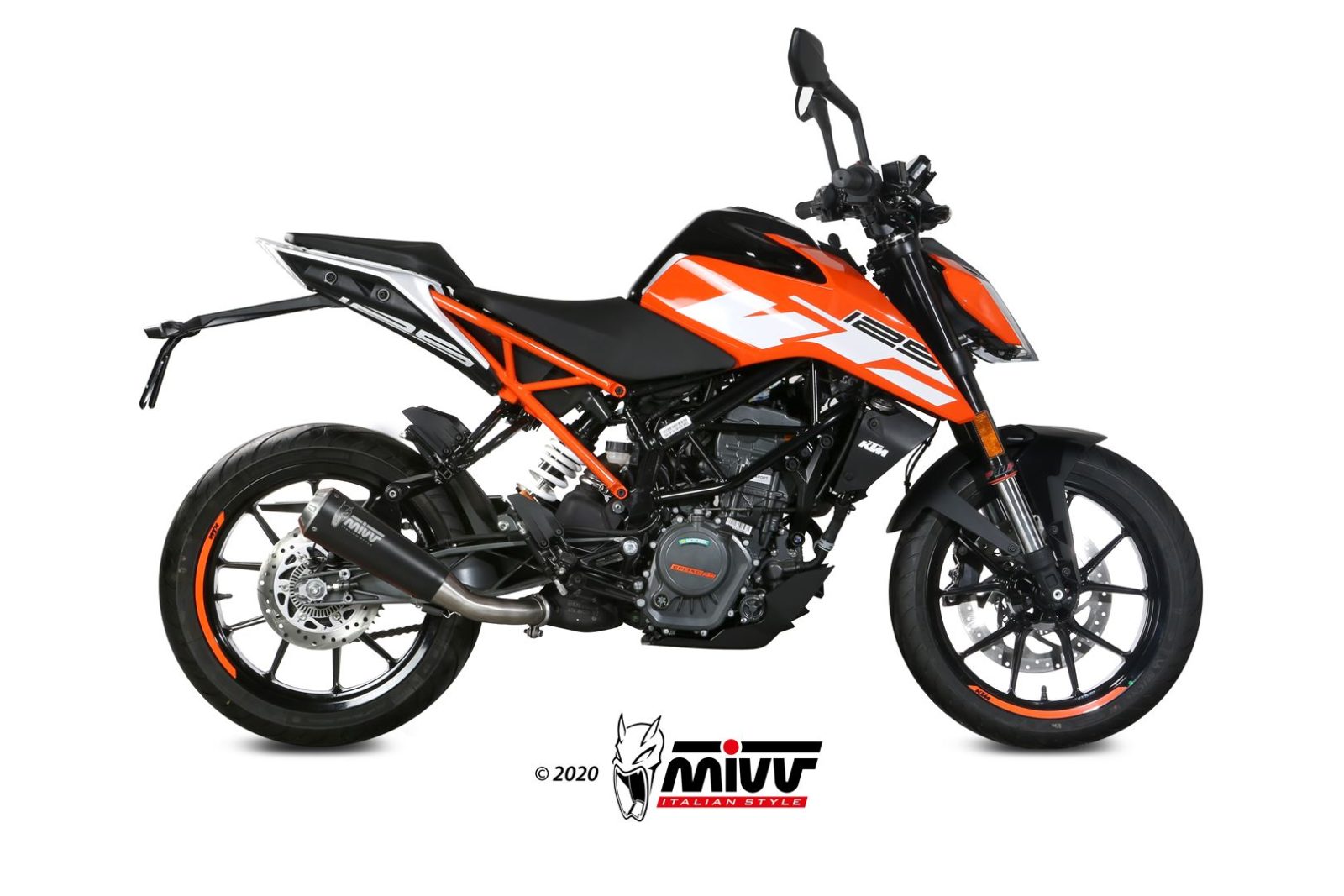 MIVV Slip-on, X-M1 Black, Standard Exhaust For KTM 125 Duke/390 Duke/RC 125/RC 390 2017-2020 MIVV Slip-on, X-M1 Black, Standard Exhaust For KTM 125 Duke/390 Duke/RC 125/RC 390 2017-2020