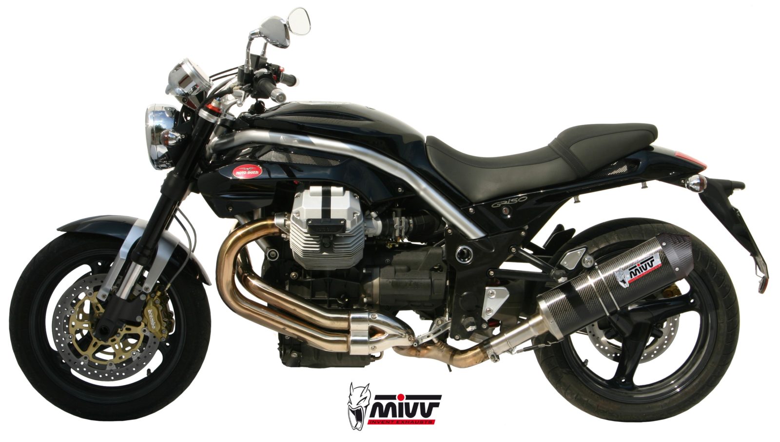 MIVV Slip-on, Oval Carbon, Standard Exhaust For Moto Guzzi Griso 850/1100 06-11, Griso 1200 07-16 MIVV Slip-on, Oval Carbon, Standard Exhaust For Moto Guzzi Griso 850/1100 06-11, Griso 1200 07-16