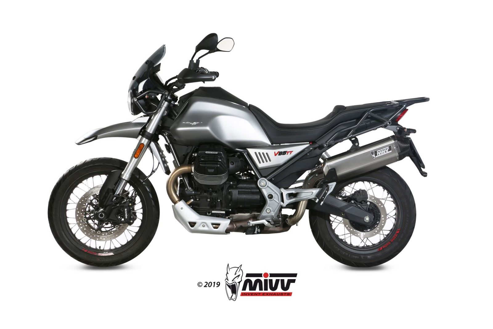 MIVV Slip-on, Speed Edge Stainless Steel, Standard Exhaust For Moto Guzzi V85 TT 2019-2022 MIVV Slip-on, Speed Edge Stainless Steel, Standard Exhaust For Moto Guzzi V85 TT 2019-2022
