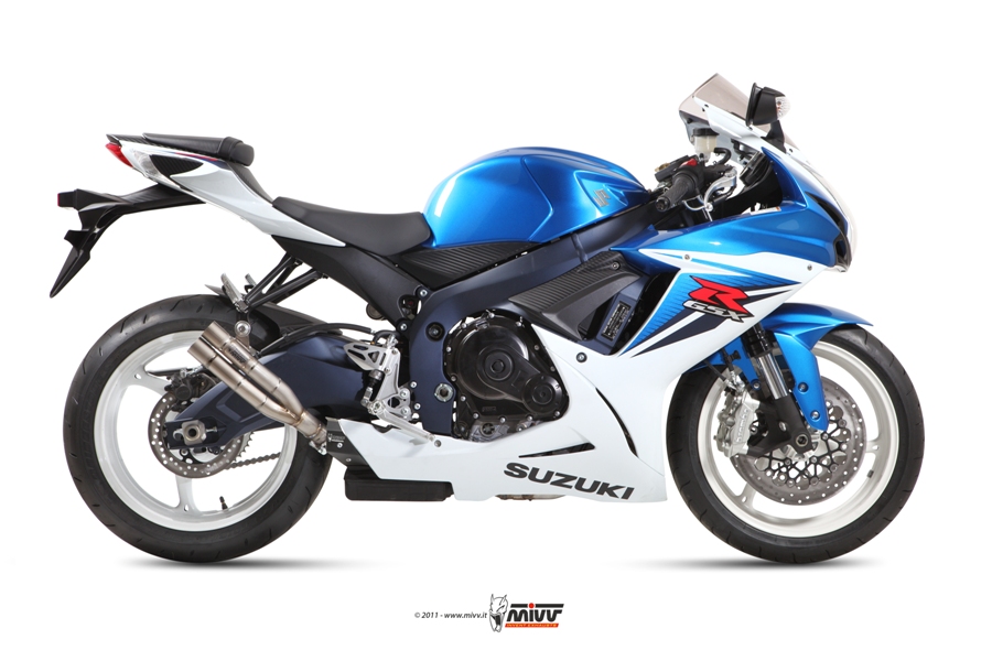 MIVV Slip-on, Double Gun Full Titanium, Standard Exhaust For Suzuki GSX-R 600 11-16, GSX-R 750 11-17 MIVV Slip-on, Double Gun Full Titanium, Standard Exhaust For Suzuki GSX-R 600 11-16, GSX-R 750 11-17