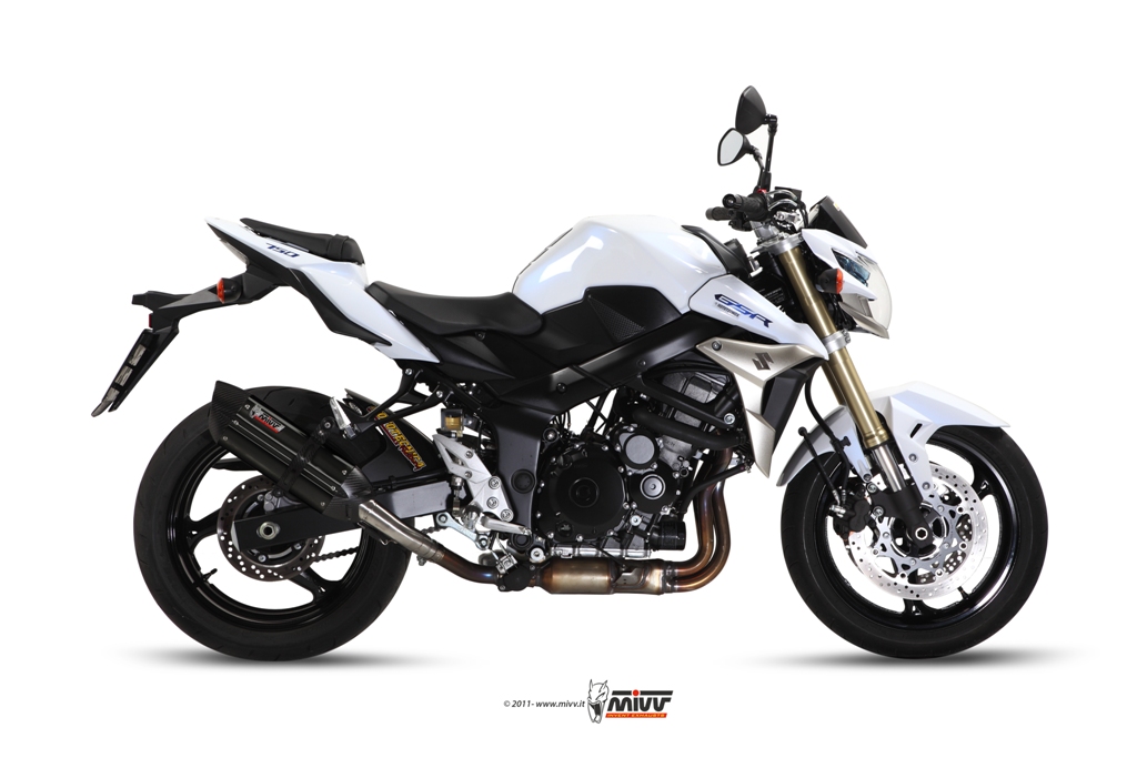 MIVV Slip-on, Suono Black, Standard Exhaust For Suzuki GSR 750 2011-2016 MIVV Slip-on, Suono Black, Standard Exhaust For Suzuki GSR 750 2011-2016