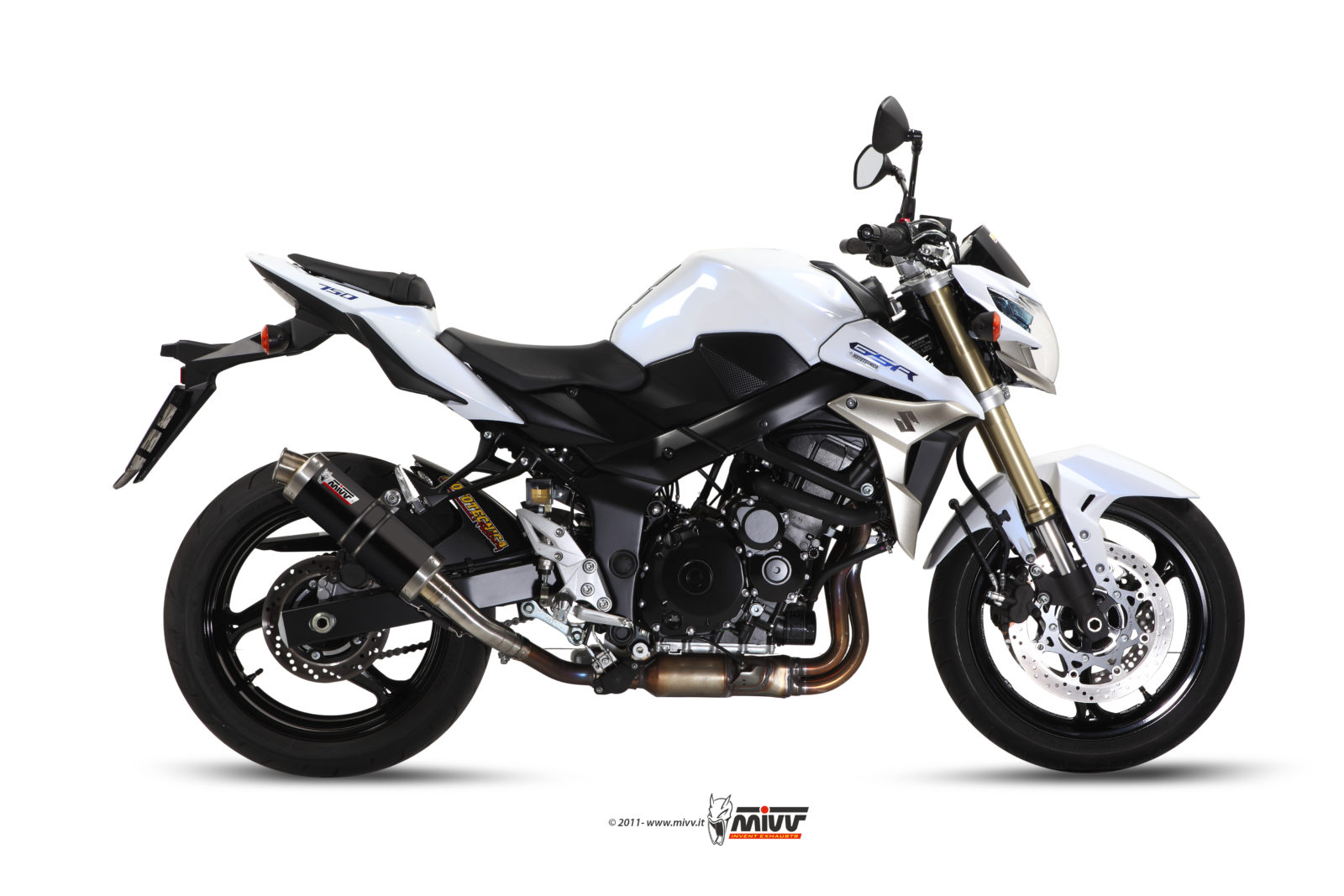 MIVV Slip-on, GP Black, Standard Exhaust For Suzuki GSR 750 2011-2016 MIVV Slip-on, GP Black, Standard Exhaust For Suzuki GSR 750 2011-2016