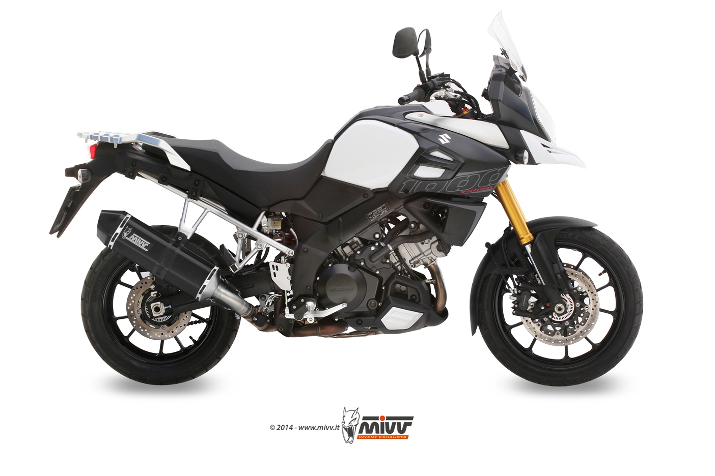 MIVV Slip-on, Speed Edge Black, Standard Exhaust For Suzuki DL V-strom 1000/1050 2014-2022 MIVV Slip-on, Speed Edge Black, Standard Exhaust For Suzuki DL V-strom 1000/1050 2014-2022