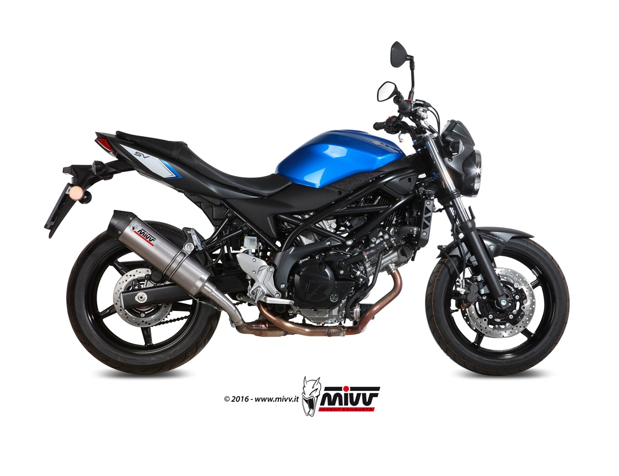 MIVV Slip-on, Oval Titan, Standard Exhaust For Suzuki SV 650 / X 2016-2022 MIVV Slip-on, Oval Titan, Standard Exhaust For Suzuki SV 650 / X 2016-2022