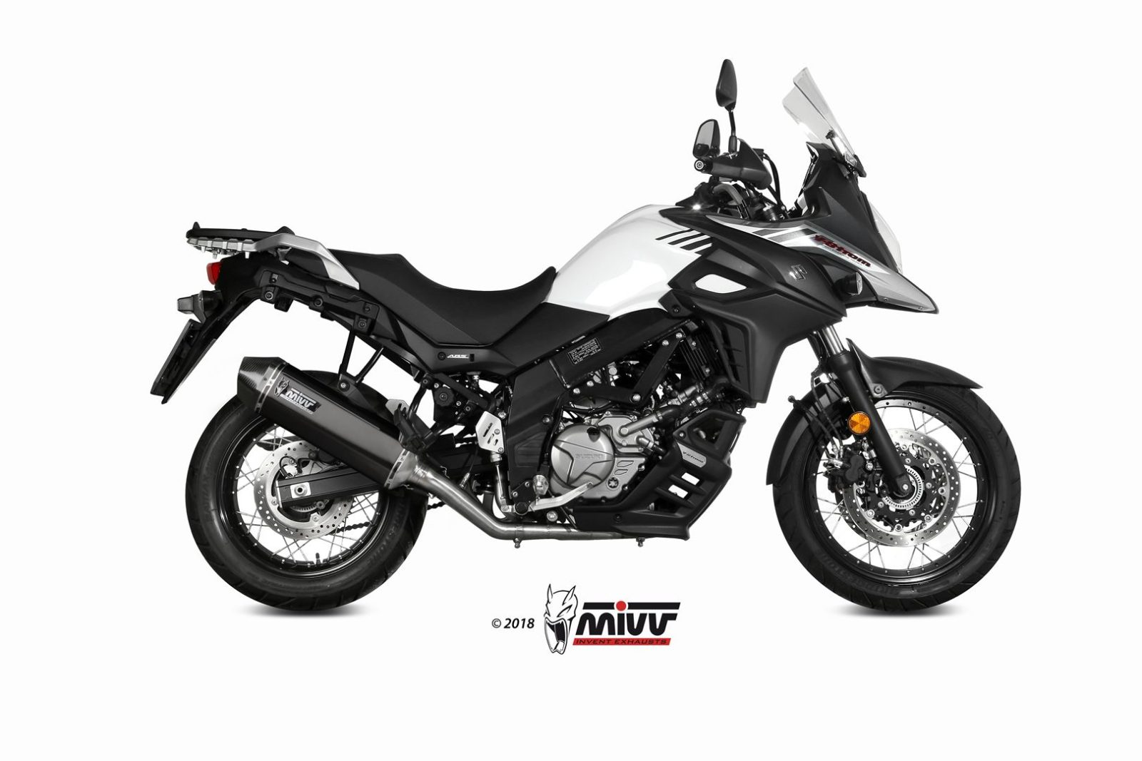 MIVV Full System 2x1, Speed Edge Black, Standard Exhaust For Suzuki DL V-Strom 650 / XT 2017-2022 MIVV Full System 2x1, Speed Edge Black, Standard Exhaust For Suzuki DL V-Strom 650 / XT 2017-2022