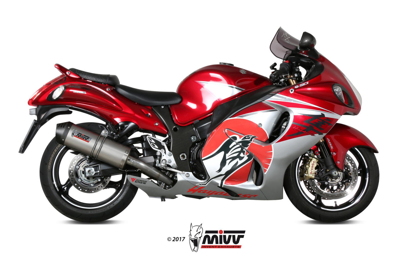 MIVV 2 Slip-on, Oval Titanium, Standard Exhaust For Suzuki Hayabusa 2008-2017 MIVV 2 Slip-on, Oval Titanium, Standard Exhaust For Suzuki Hayabusa 2008-2017