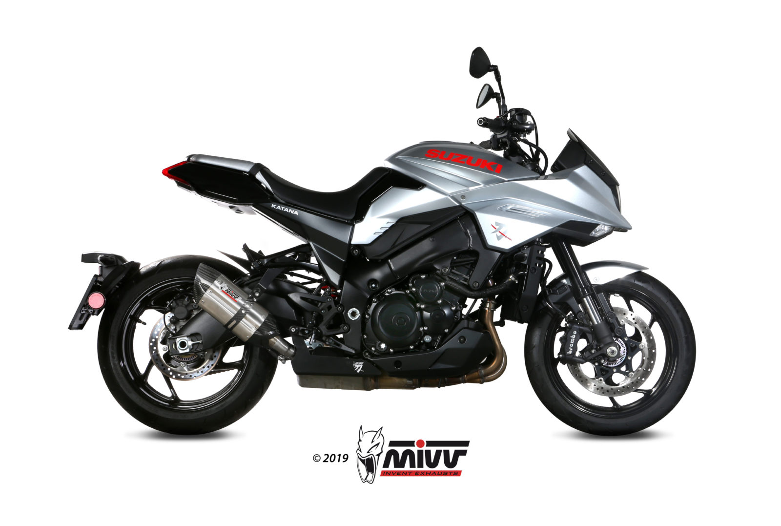MIVV Slip-on, Suono Stainless Steel, Standard Exhaust For Suzuki GSX-S 1000 Katana 2019-2022 MIVV Slip-on, Suono Stainless Steel, Standard Exhaust For Suzuki GSX-S 1000 Katana 2019-2022