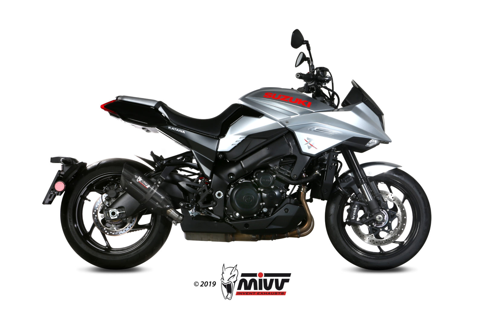 MIVV Slip-on, Suono Black, Standard Exhaust For Suzuki GSX-S 1000 Katana 2019-2022 MIVV Slip-on, Suono Black, Standard Exhaust For Suzuki GSX-S 1000 Katana 2019-2022