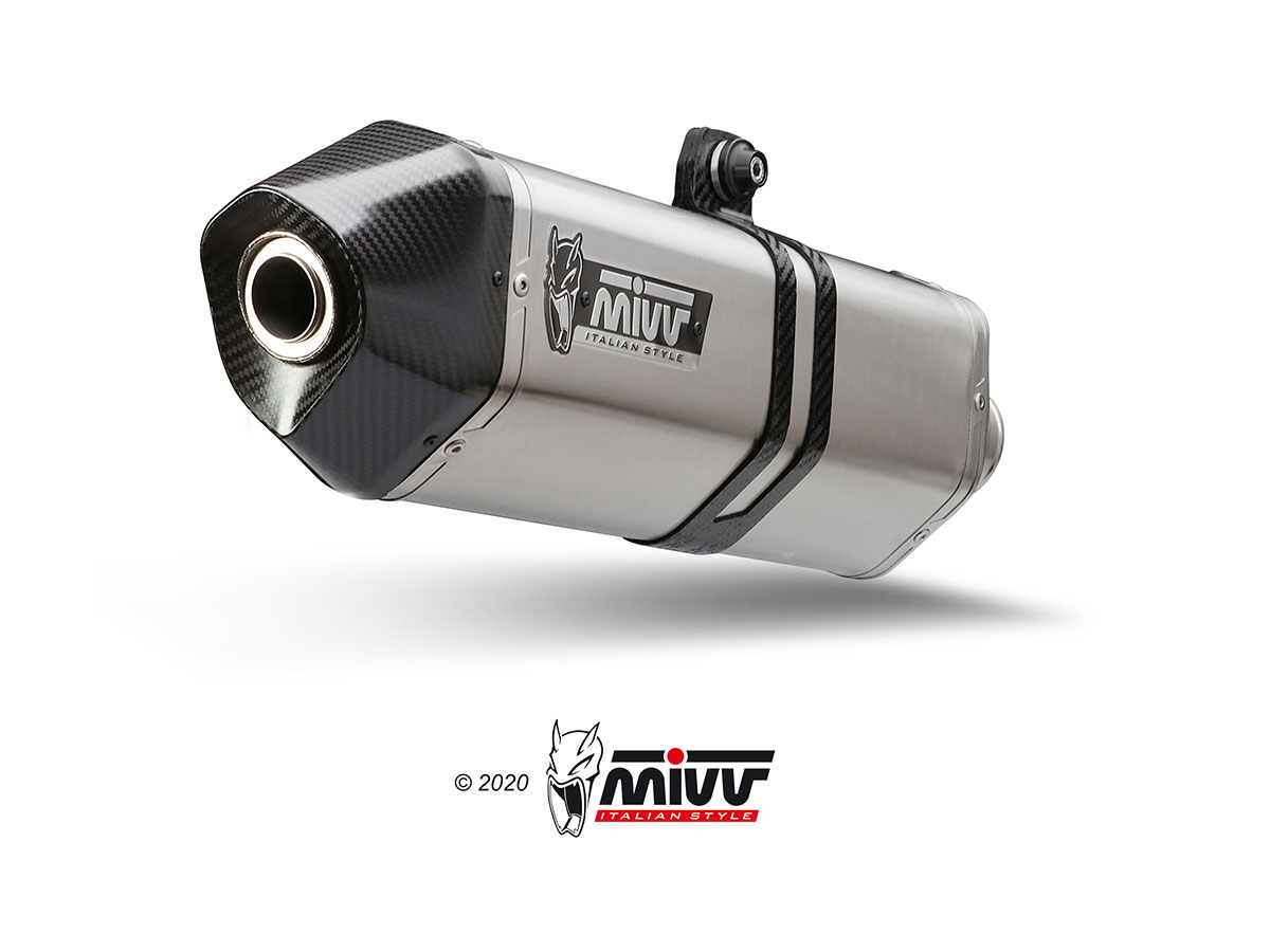MIVV Slip-on, Speed Edge Stainless Steel, Standard Exhaust For Suzuki V-Strom 800 DE / SE 2023-2024 MIVV Slip-on, Speed Edge Stainless Steel, Standard Exhaust For Suzuki V-Strom 800 DE / SE 2023-2024
