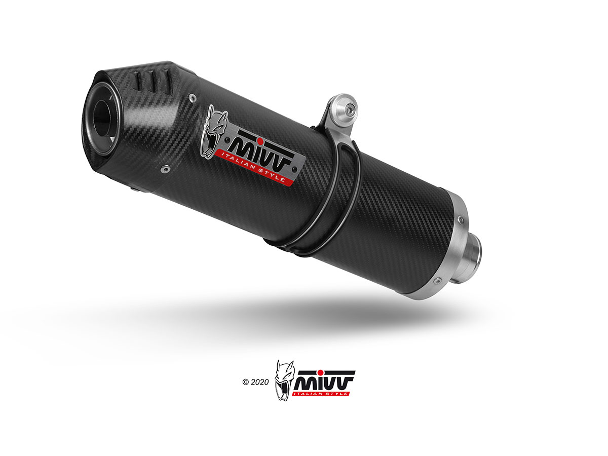 MIVV Slip-on, Oval Carbon, Standard Exhaust For Triumph Tiger 1050 Sport 2017-2020 MIVV Slip-on, Oval Carbon, Standard Exhaust For Triumph Tiger 1050 Sport 2017-2020