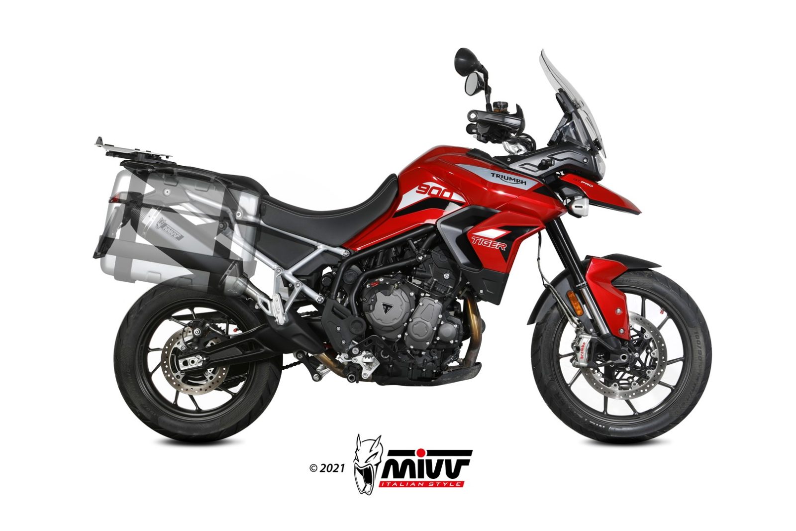 MIVV Slip-on, Speed Edge Black, Standard Exhaust For Triumph Tiger 900 2021-2022 MIVV Slip-on, Speed Edge Black, Standard Exhaust For Triumph Tiger 900 2021-2022