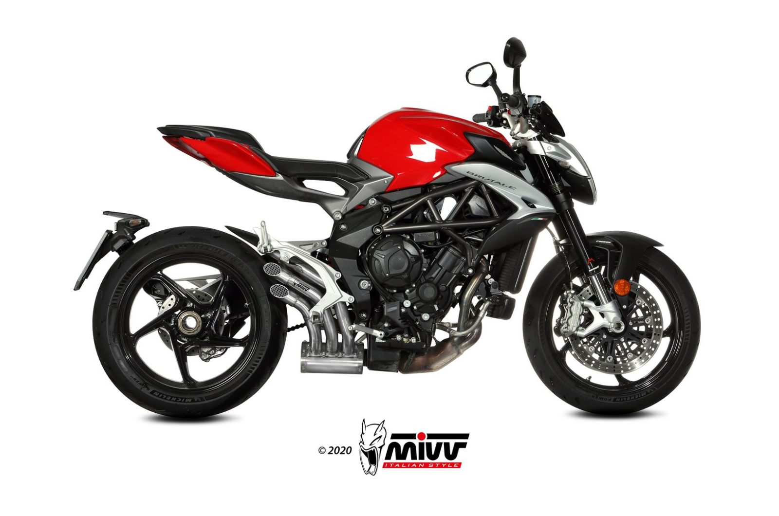 MIVV Slip-on, Speed Edge Stainless Steel, Standard Exhaust For MV Agusta Brutale 800 RR 2017-2020 MIVV Slip-on, Speed Edge Stainless Steel, Standard Exhaust For MV Agusta Brutale 800 RR 2017-2020